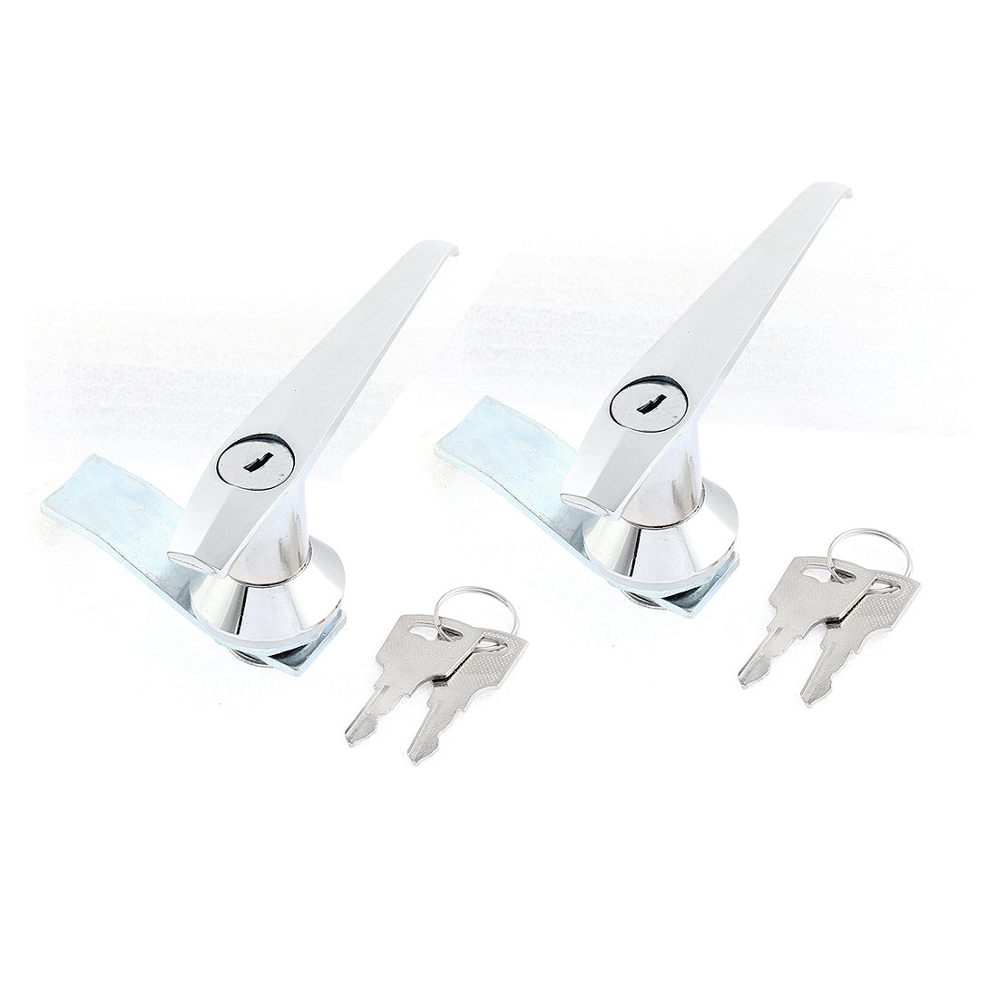 uxcell 2-Pack Cabinet Metal Handle Panel Mount Cam Lock with Keys - Secure Drawers, Toolboxes & Furniture