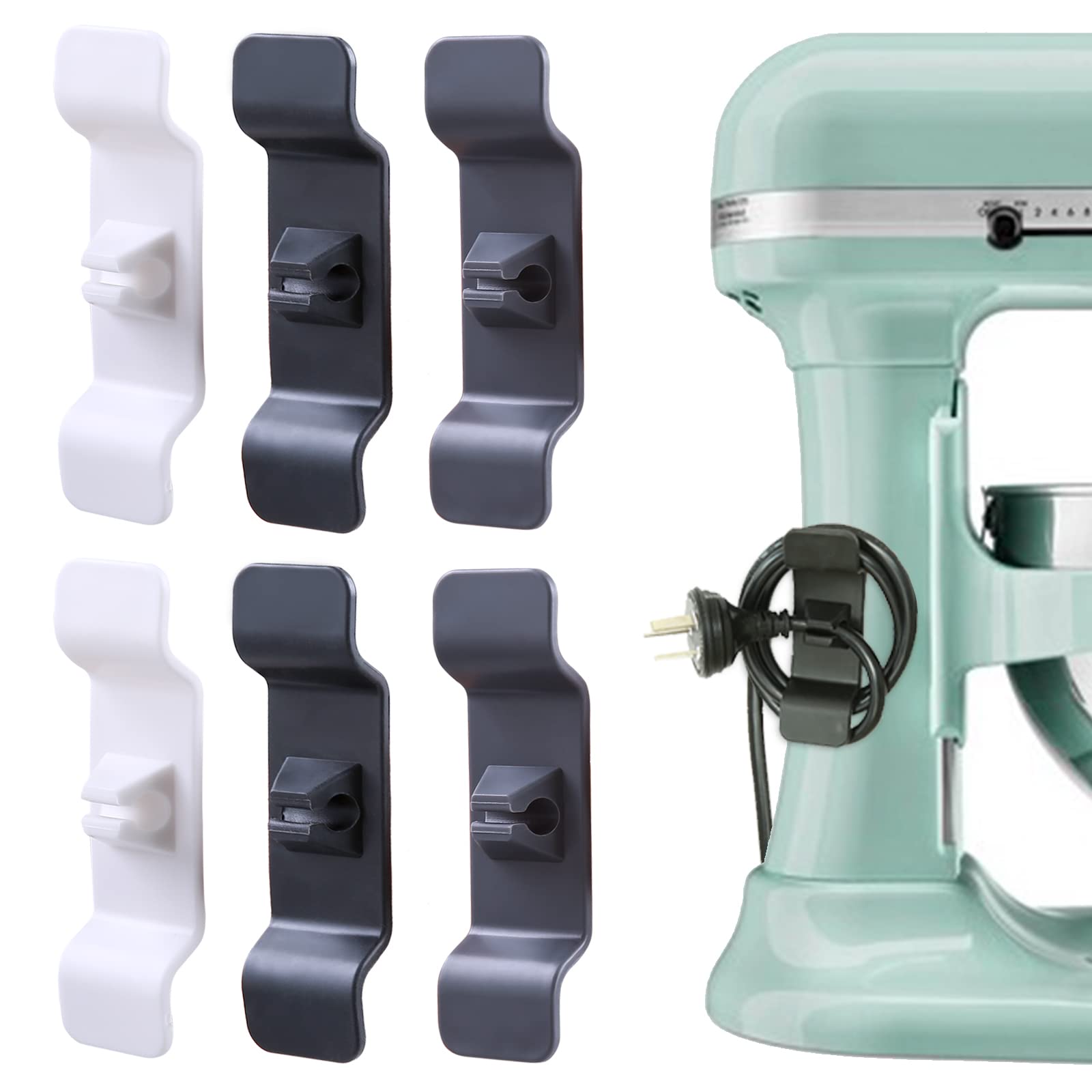PUTING 6 Pack Cord Organizer for Kitchen Appliances - Cord Winder, Wrapper & Holder for Mixer, Blender, Coffee Maker, Pressure Cooker, Air Fryer | Keep Countertops Tidy & Safe (Perfect for Small Kitchens & Organized Homes)