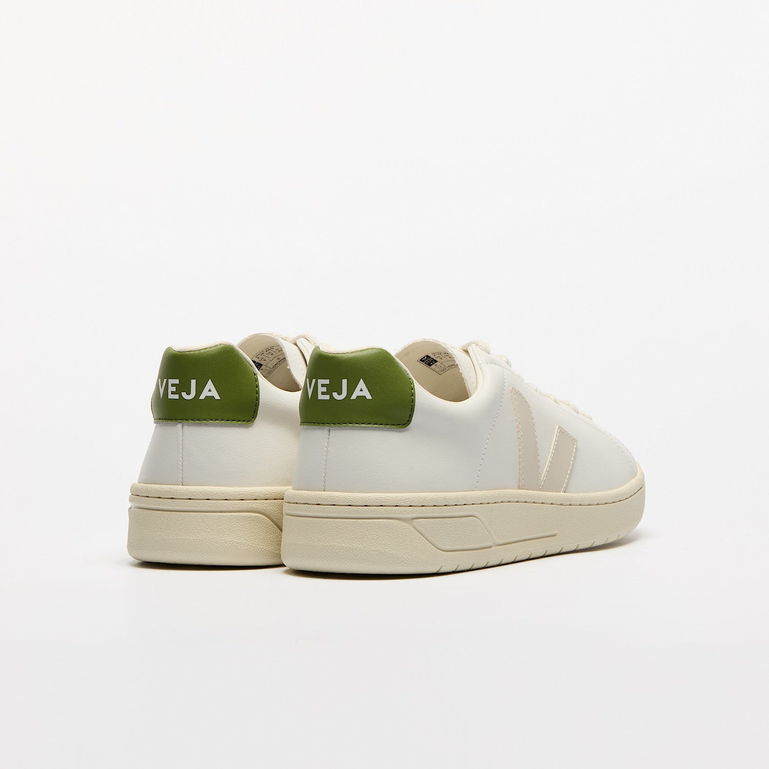 Veja Women's URCA CWL Sneakers in White Pierre Kiwi - Eco-Friendly Vegan Leather Casual Shoes for Walking, Running & Everyday Wear