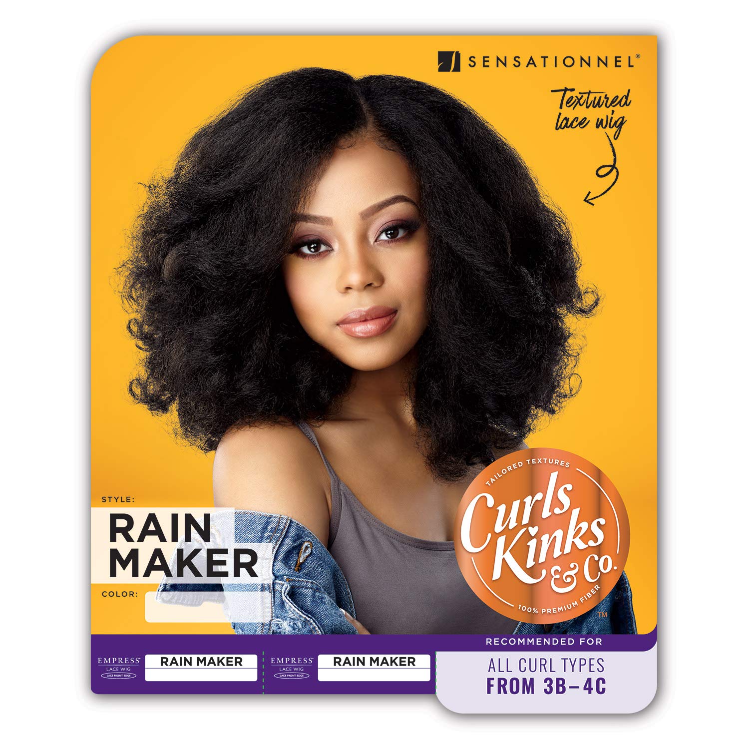 Sensationnel Lace Front Wig - Curly Kinky Human Hair Wig (T1B/27) for Black Women | Perfect for Daily Wear, Cosplay & Special Occasions