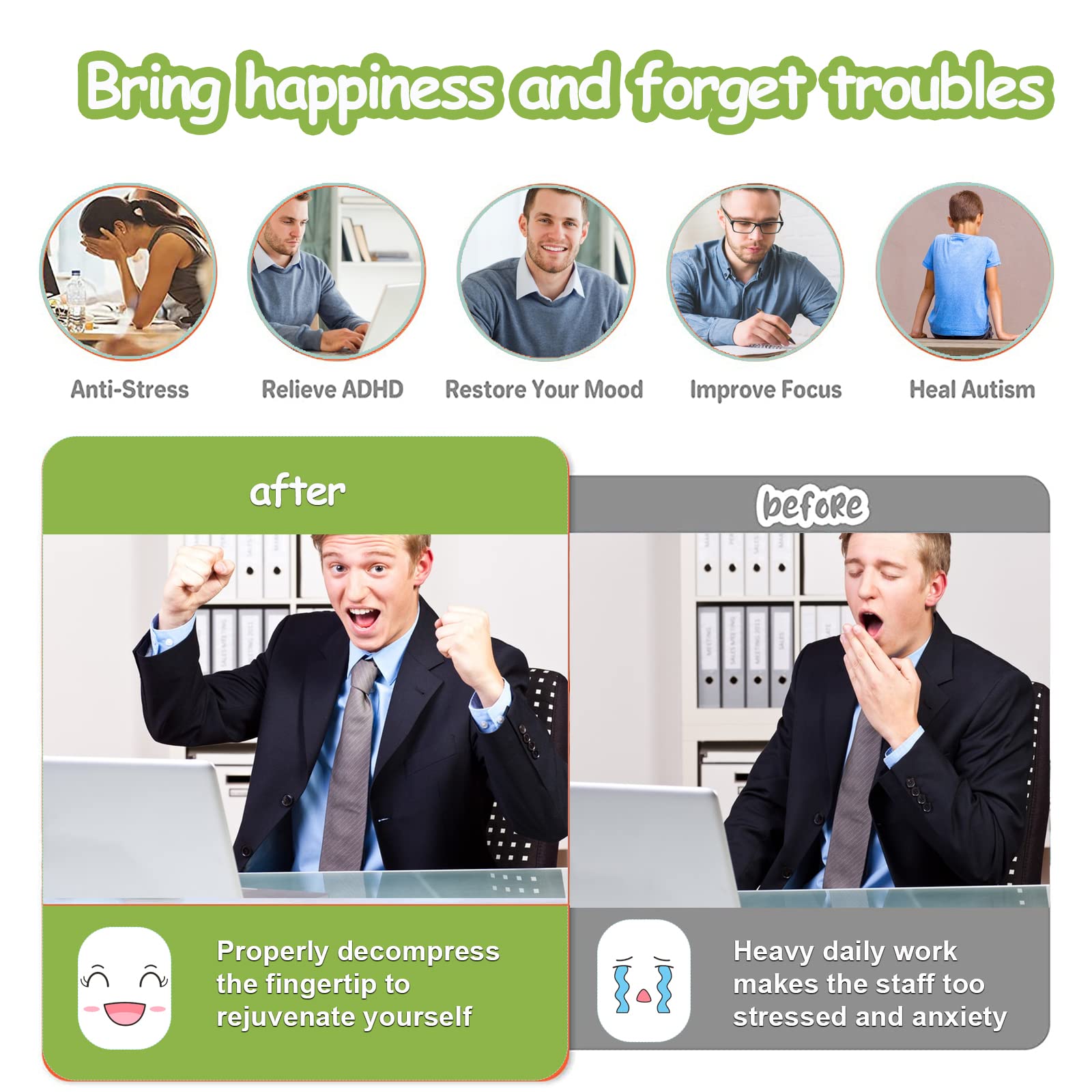 550pcs Magnetic Balls Desk Toys for Adults - Stress Relief Fidget Toys, Office Desk Accessories for Anxiety Relief, Fun Magnetic Putty Play (Great for Office, Home & Travel Use)