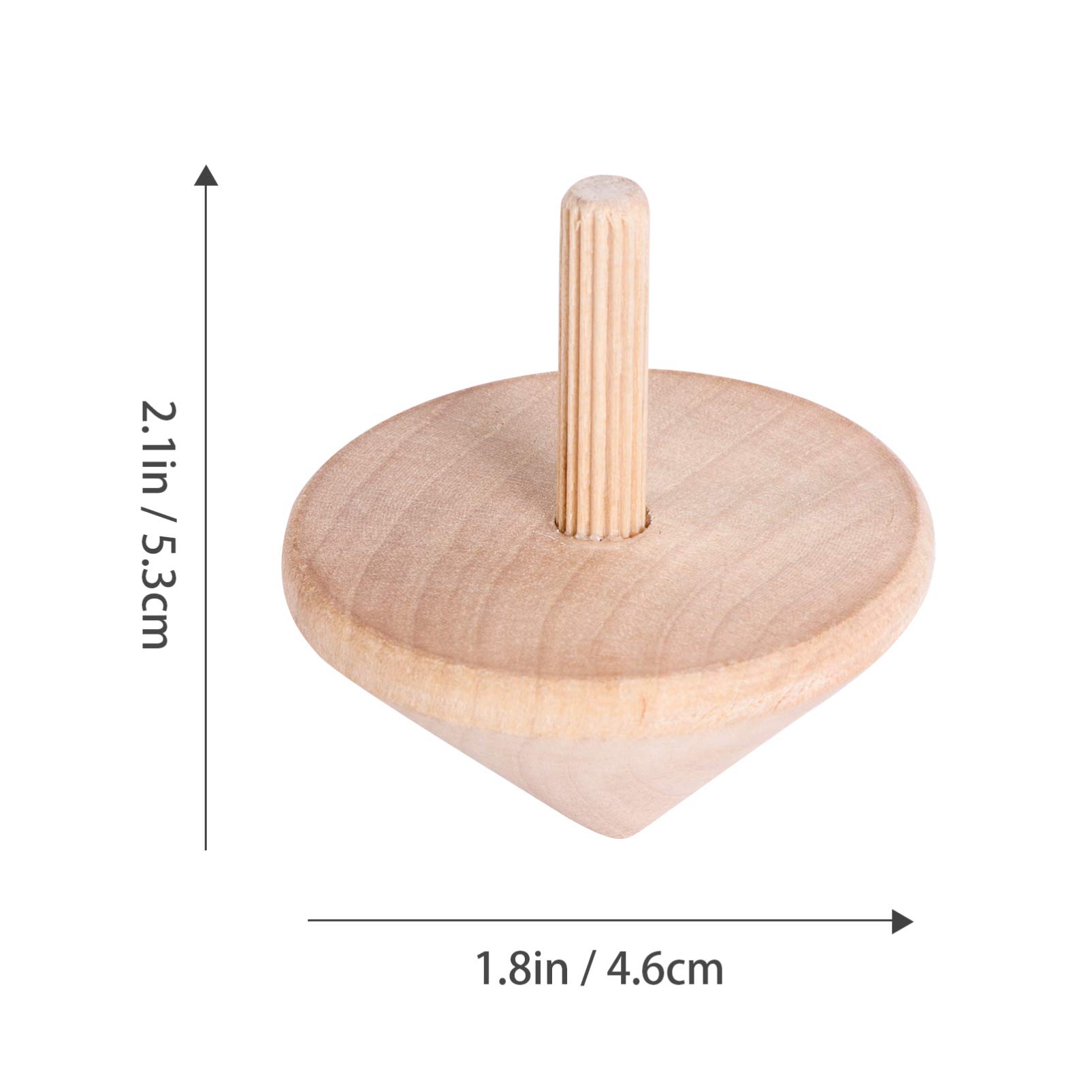 **6pcs Unpainted Wooden Spin Tops DIY Painting Kit - Creative Educational Toys for Kids & Adults - Easter Party Favors, Birthday Gifts, Classroom Activities**