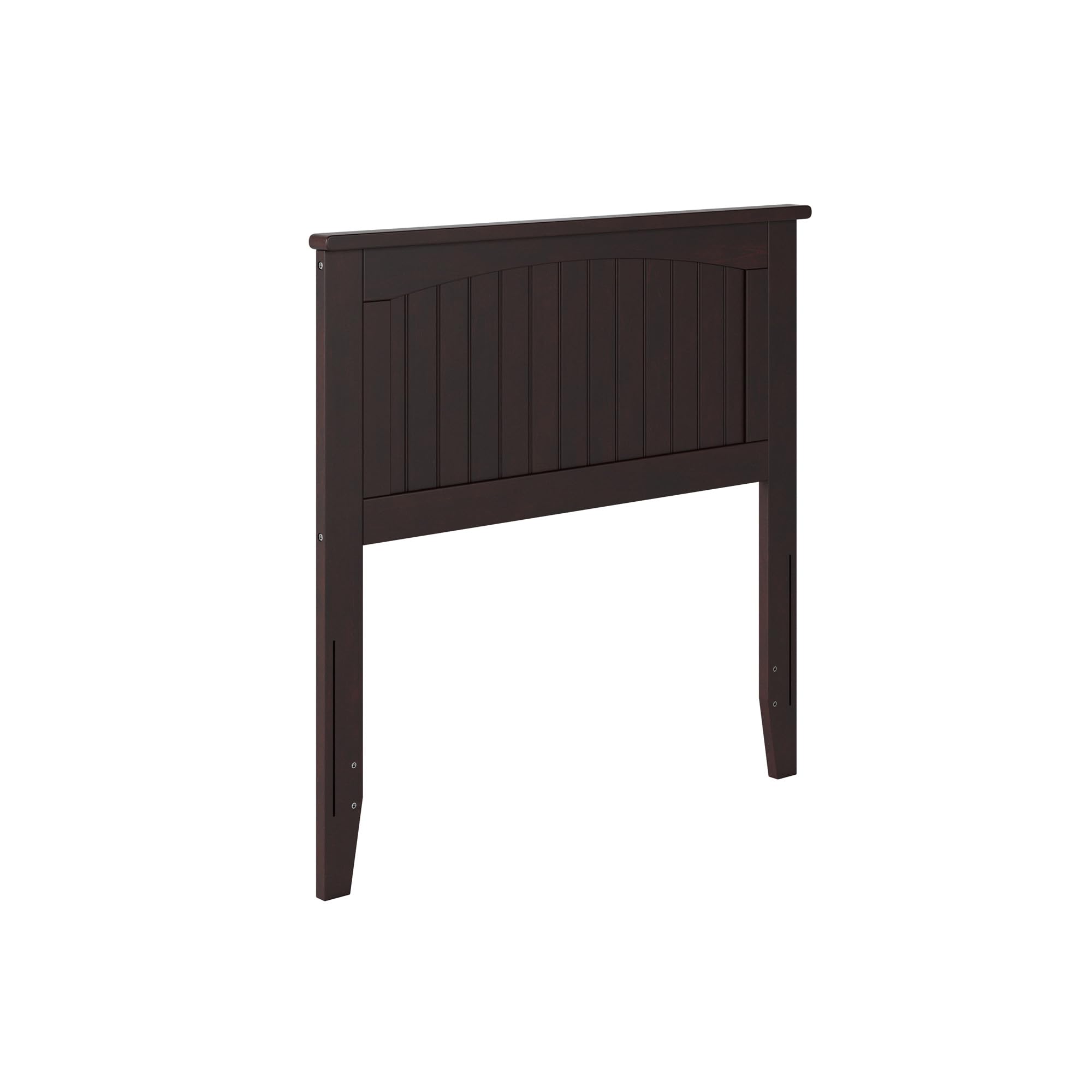 AFI Nantucket Twin Solid Wood Panel Headboard with USB Charging Ports - Espresso Brown Bed Frame for Coastal & Farmhouse Bedroom Decor