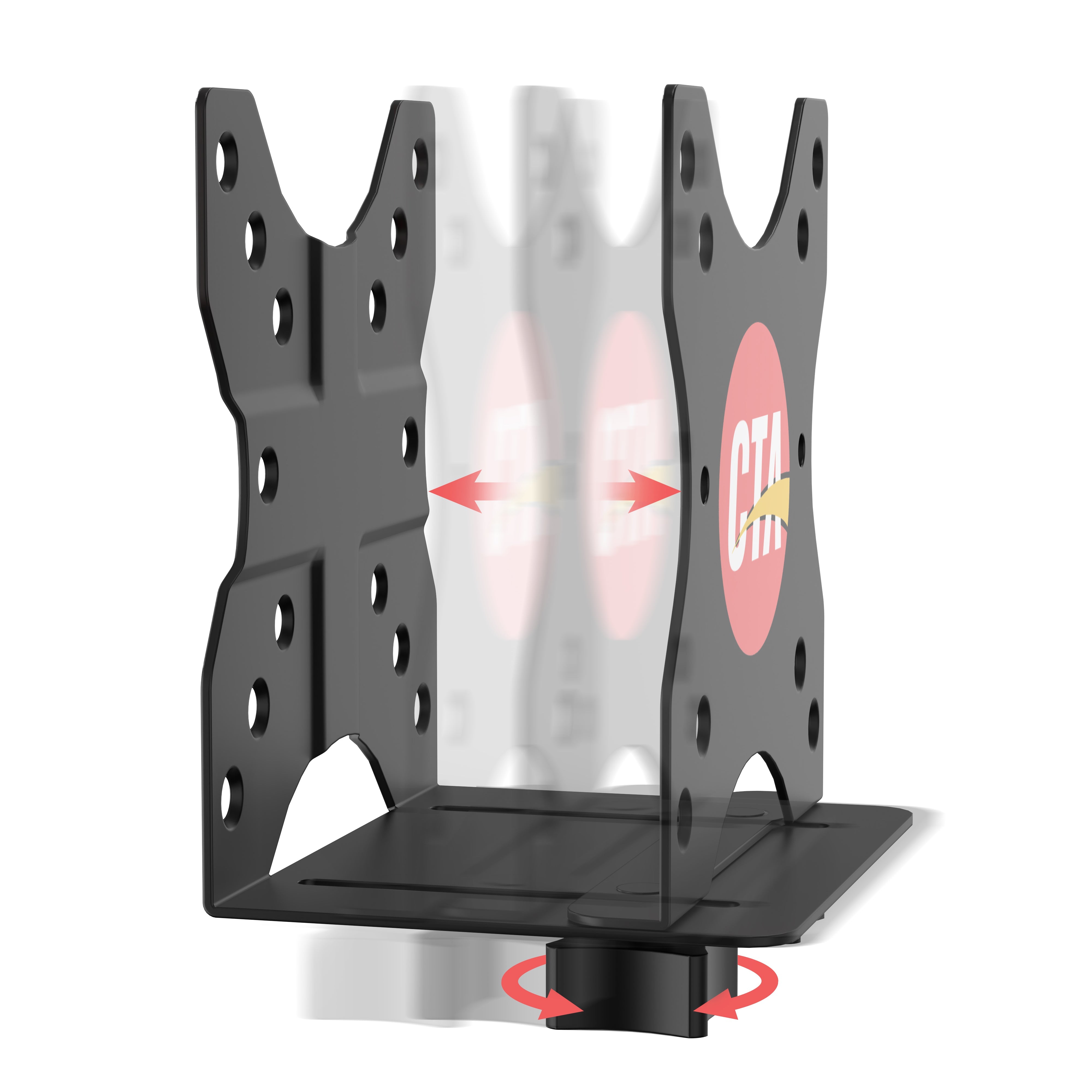 Adjustable VESA Monitor Wedge Mount for CPU - Perfect for Home Office, Gaming & Workspace Setup