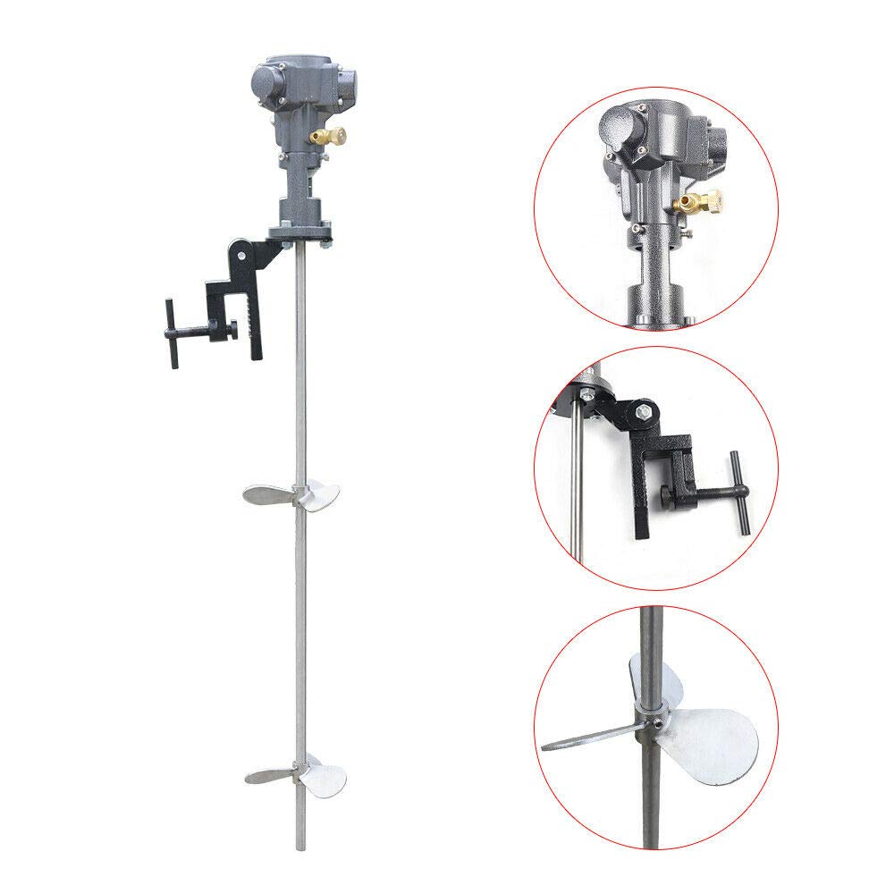 CNCEST 1/2HP 50 Gallon Automatic Paint Mixer - Pneumatic Bracket Stirring Machine with Stainless Steel Clip - Perfect for Professional Paint Shops, Auto Body Repair & Industrial Coating Applications