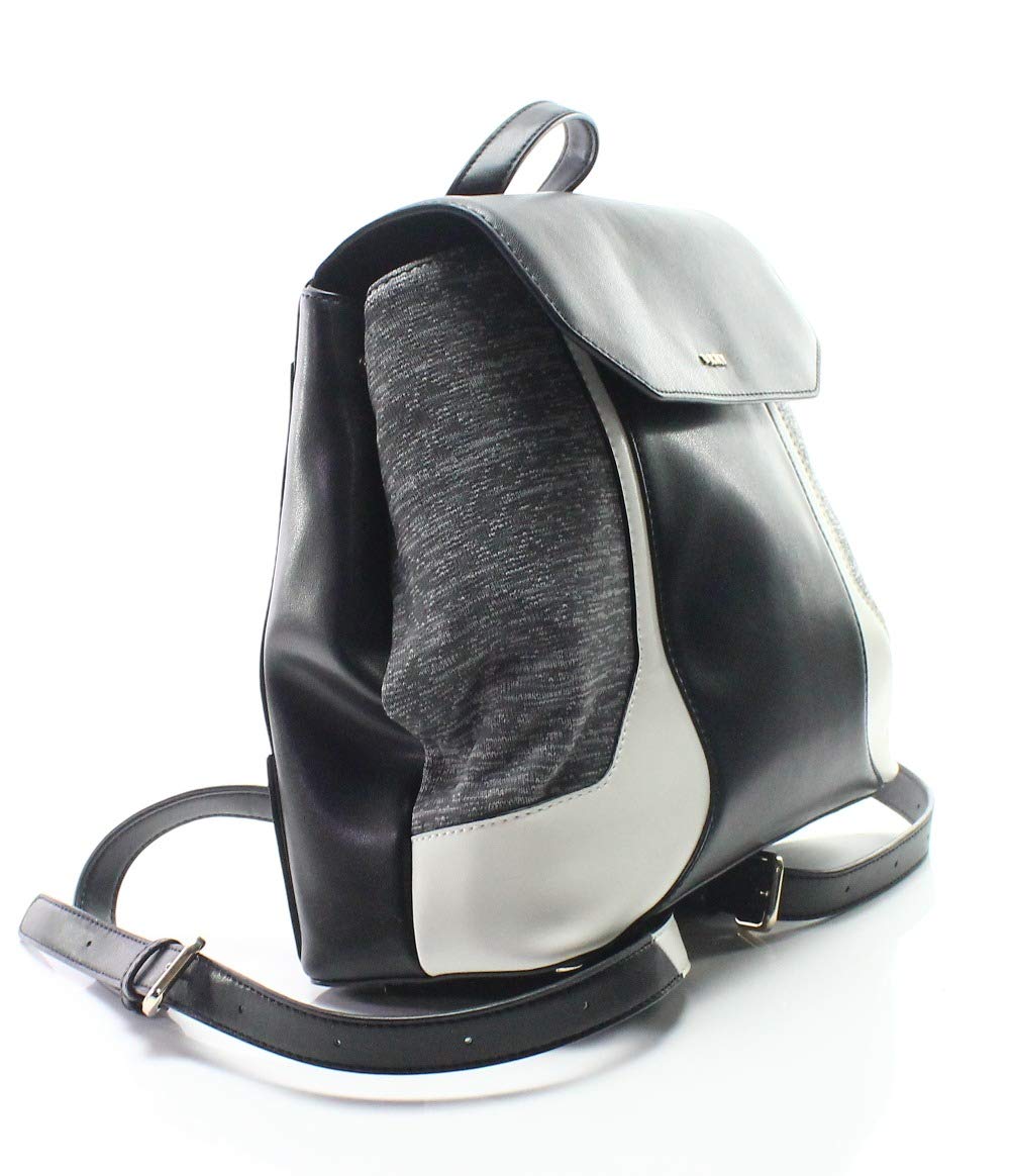 DKNY Women's Black Leather Jade Flap Backpack - Stylish Designer Handbag for Work, Travel & Everyday Use | Premium Genuine Leather Backpack for Women