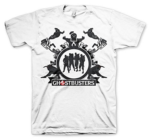 Ghostbusters Licensed Big & Tall T-Shirt for Men - White - Casual Wear & Cosplay