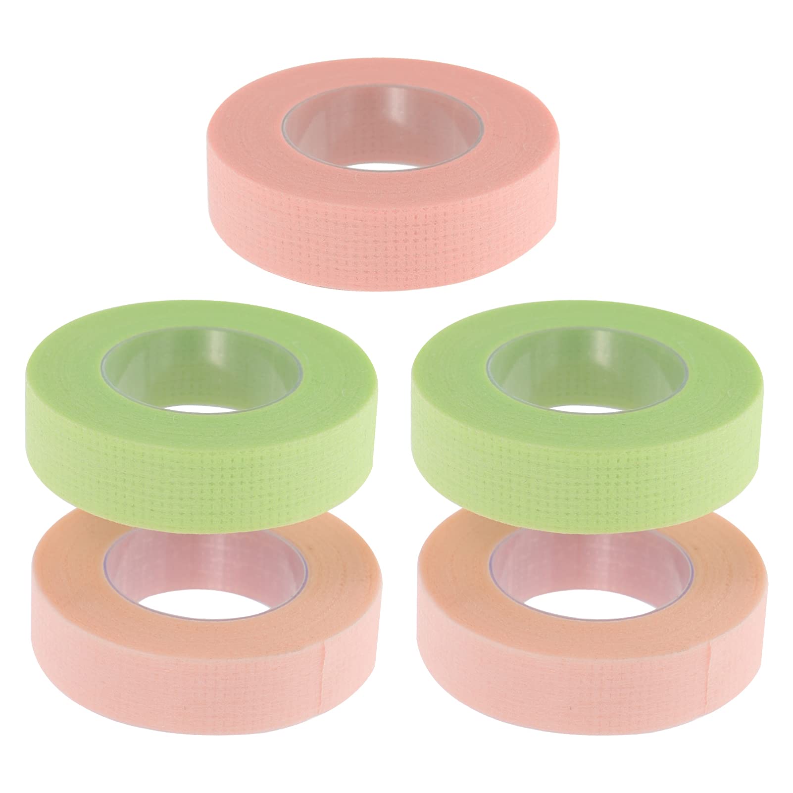 Beaupretty Eyelash Extension Tape - 5 Rolls Breathable Micropore Fabric Adhesive Strips for Under Eye Protection | Professional Lash Extension Supplies | Perfect for Salon, DIY Home Use & Beauty Professionals