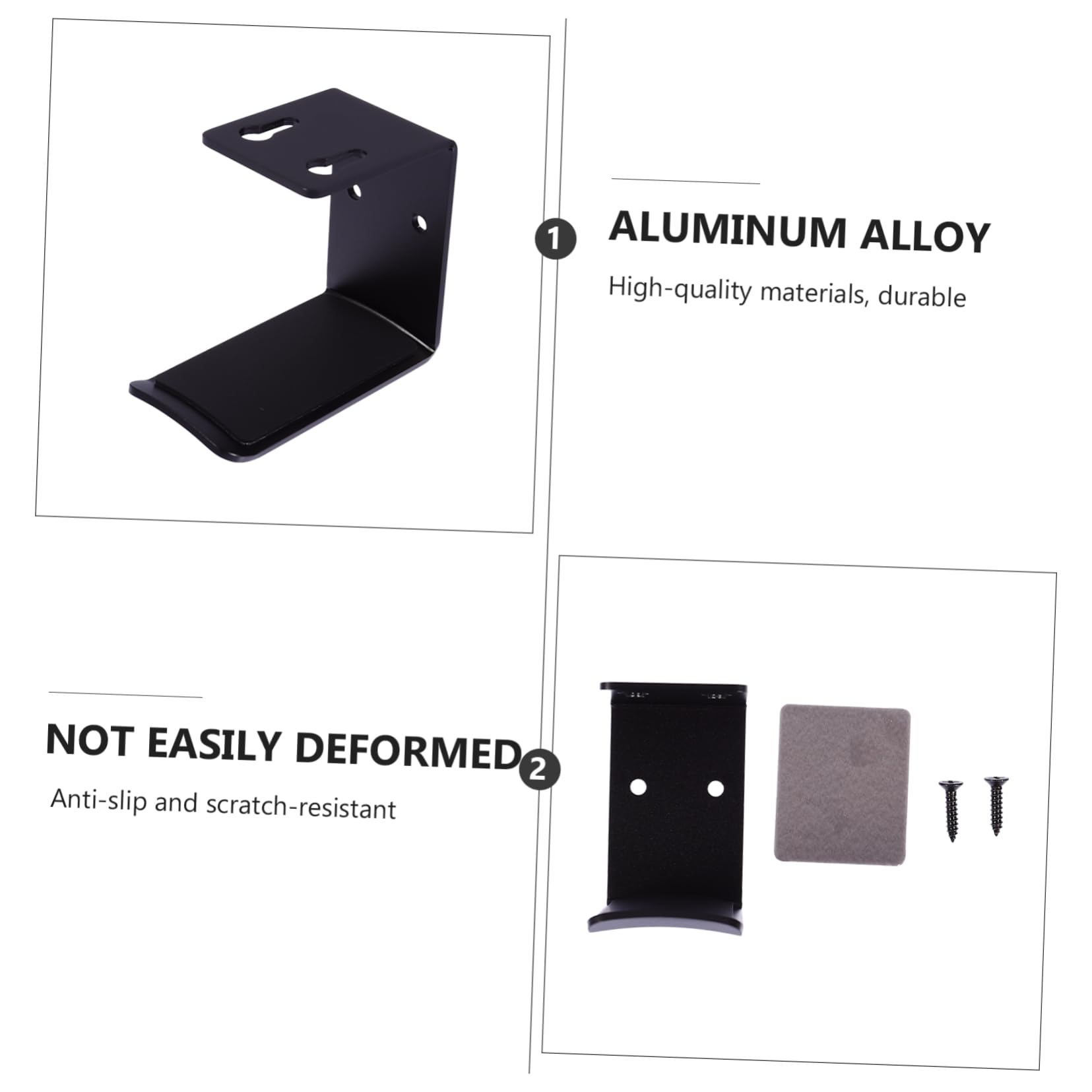 Angoily 3-Pack Aluminum Alloy Headphone Wall Hooks - Space-Saving Headset Bracket & Earphone Hanger for Desk Organization - Perfect for Home Office, Gaming Setup, and Studio Use