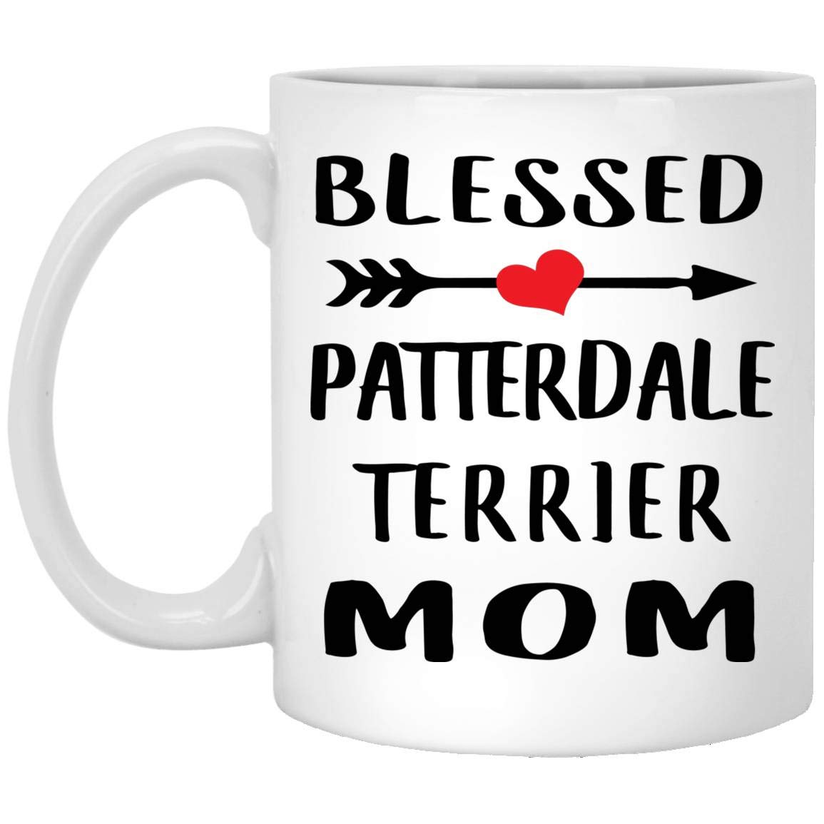 Funny Blessed Patterdale Terrier Mom Coffee Mug - 11 Oz White Ceramic Cup - Perfect Gift for Dog Lovers, Women & Christmas 2024 - Great for Coffee, Tea & Office Use