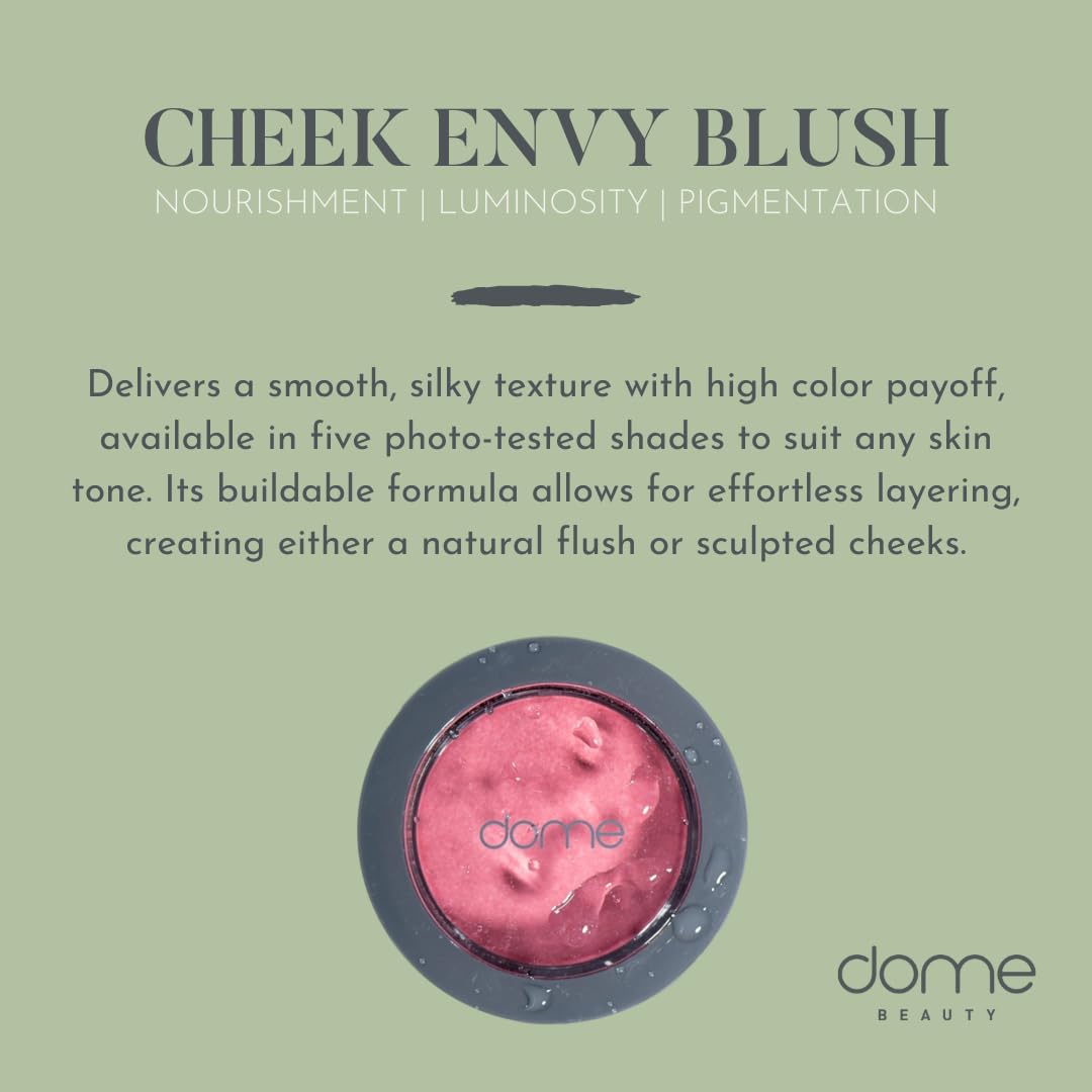 Cheek Envy Blush Powder - Vitamin & Antioxidant Infused, Long-Lasting Buildable Blush with Smooth Finish | Clean Beauty Makeup | 0.88 oz Moroccan Silk Blush for Natural Glow & Everyday Wear