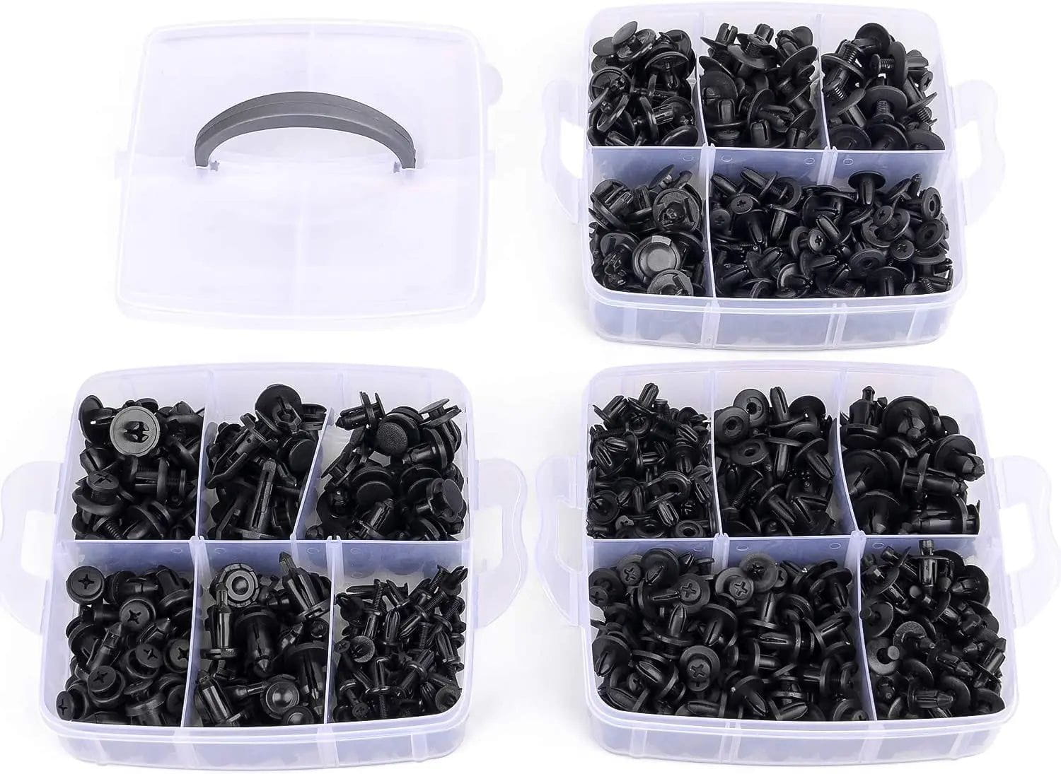 635 Pcs Car Push Retainer Clips Kit - Universal Fit for Toyota, GM, Ford, Honda, Acura, Chrysler - Auto Body Panel Fasteners for Bumpers, Fenders, Wheel Wells & Interior Trim