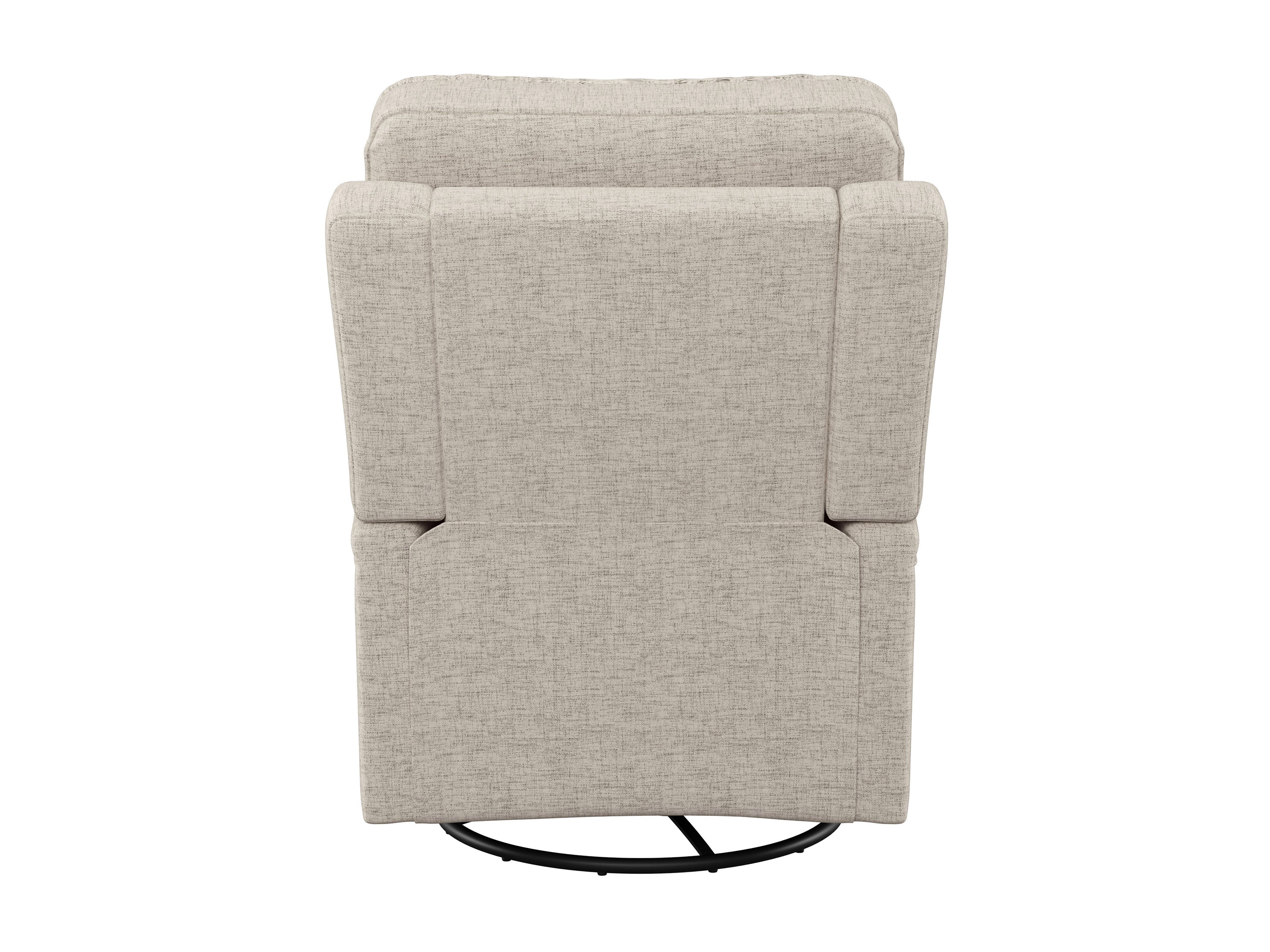 Comfortable Beige Swivel Glider Recliner Chair - Soft Upholstered Living Room Armchair with Smooth 360° Rotation & Reclining Feature - Perfect for Nursery, Bedroom, or Home Theater Relaxation