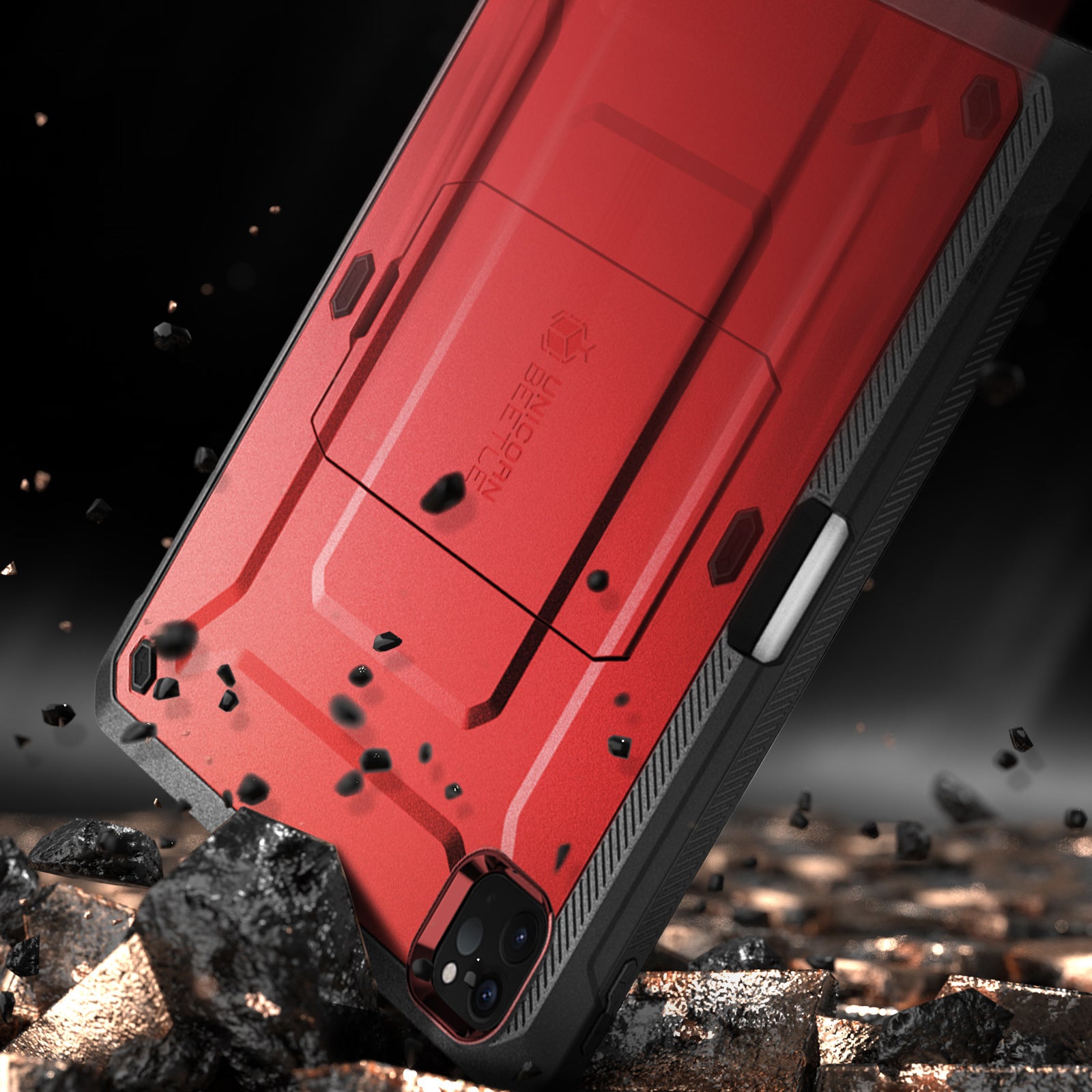 iPad Pro 11 Inch (2020) Unicorn Beetle Pro Rugged Protective Case - Metallic Red (Open Box) | Shockproof & Drop Protection | Perfect for Outdoor Adventures, Construction Sites & Daily Commutes