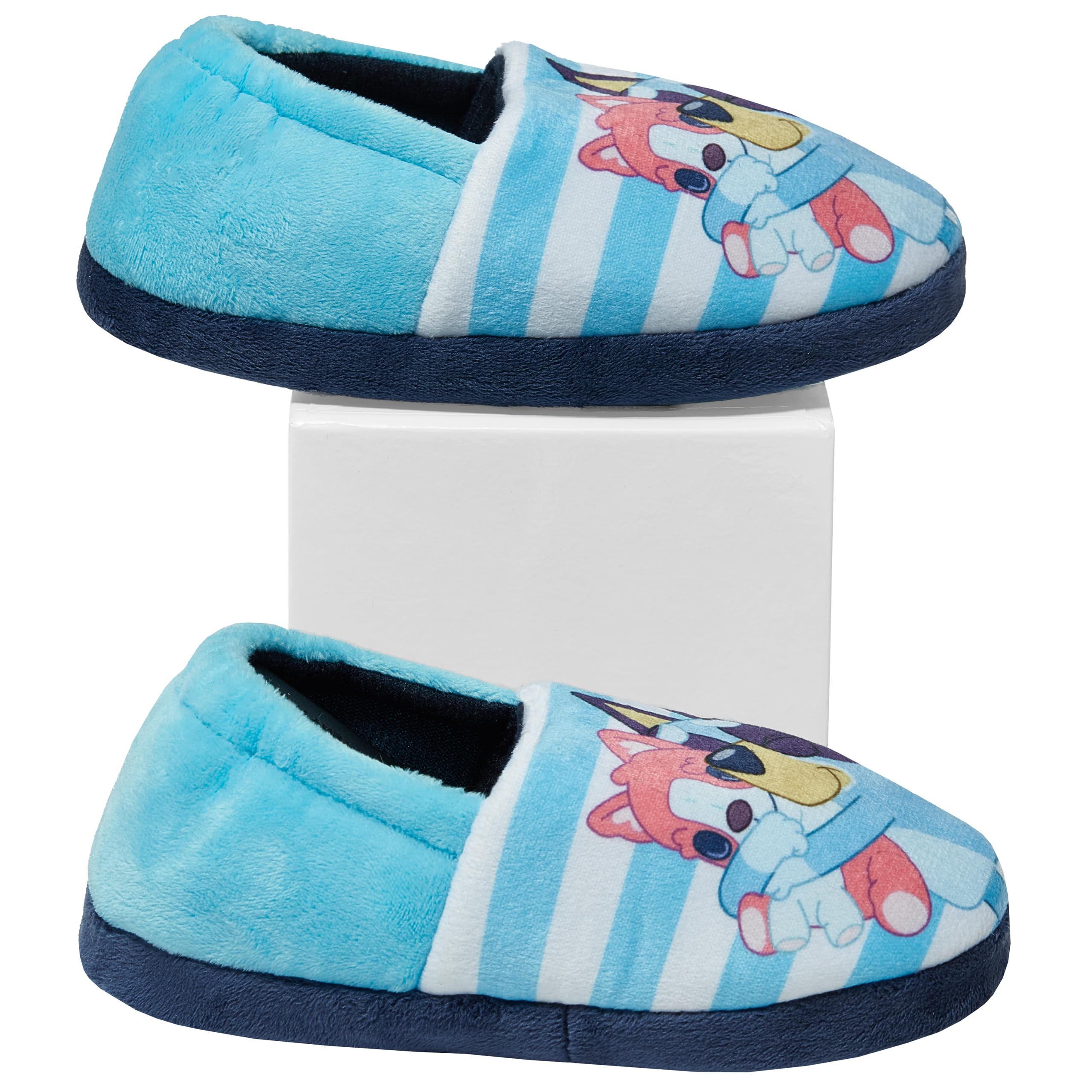 Bluey Slippers for Boys - Soft & Comfortable Kids House Shoes with Non-Slip Sole - Perfect for Indoor Play, Lounge & Cartoon Character Fans