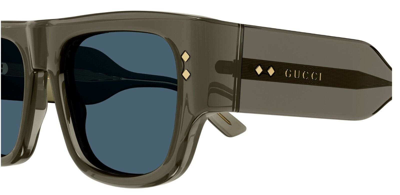 Gucci GG1262S 003 Grey/Blue Narrow Flat Men's Sunglasses | Polarized UV Protection | Casual & Driving Shades for Men