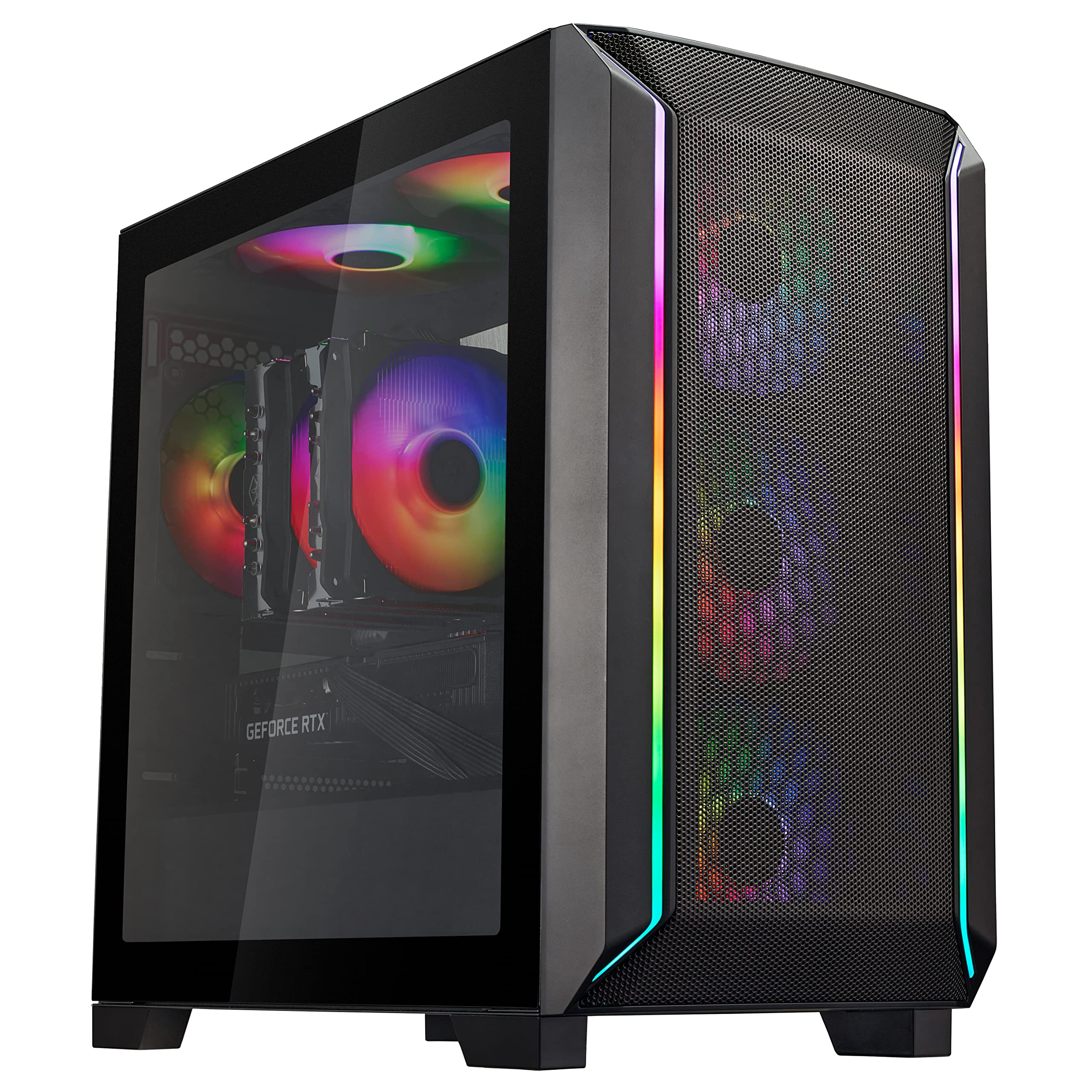 SilverStone FARA 312Z Micro-ATX Gaming PC Case with 3x ARGB Fans & LED Strips - High Airflow Compact Chassis for Gaming & Streaming Builds - Perfect for Esports, VR & Content Creation Workstations