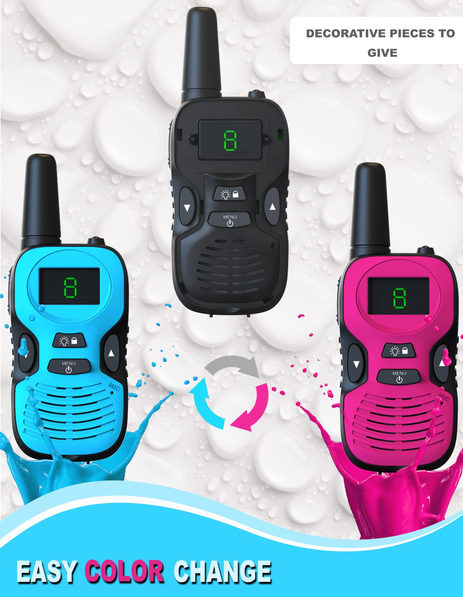 Best Rechargeable Walkie Talkies for Kids - 2 Pack Long Range Walky Talky for Outdoor, Hiking & Camping - Perfect Christmas Gift for Boys & Girls Ages 3-12 - Ideal for Family Adventures, Backyard Play & Emergency Communication