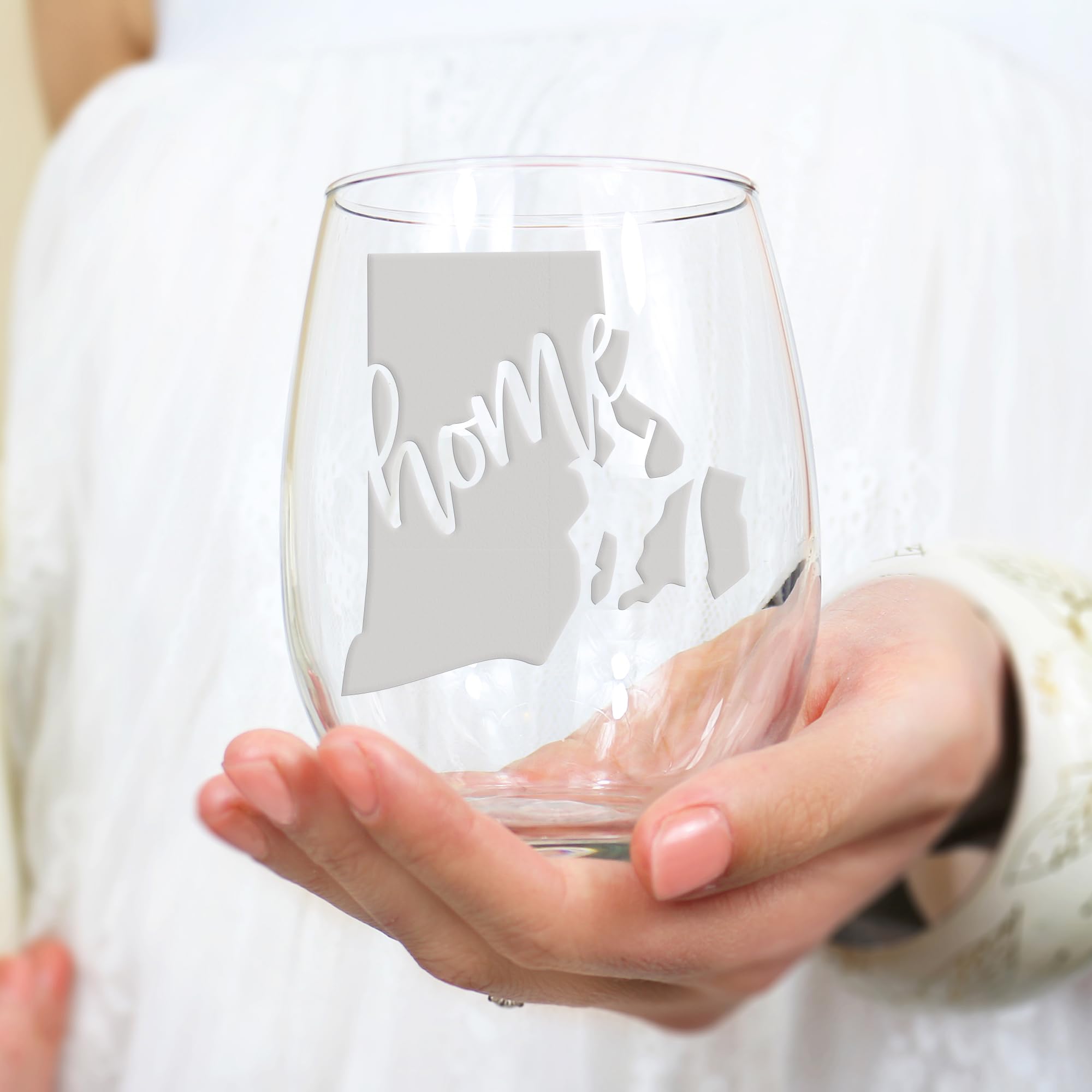 Rhode Island State Stemless Wine Glass - Perfect RI Gift for Wine Lovers, Unique Rhode Island Souvenir & Fan Merchandise | Great for Home Decor, Parties & Local Pride Gifting