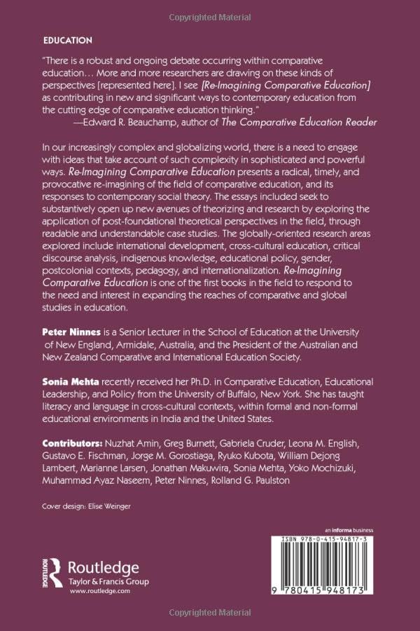 Re-Imagining Comparative Education: International Reference Book for Educators | Essential Resource for Global Education Studies & Research