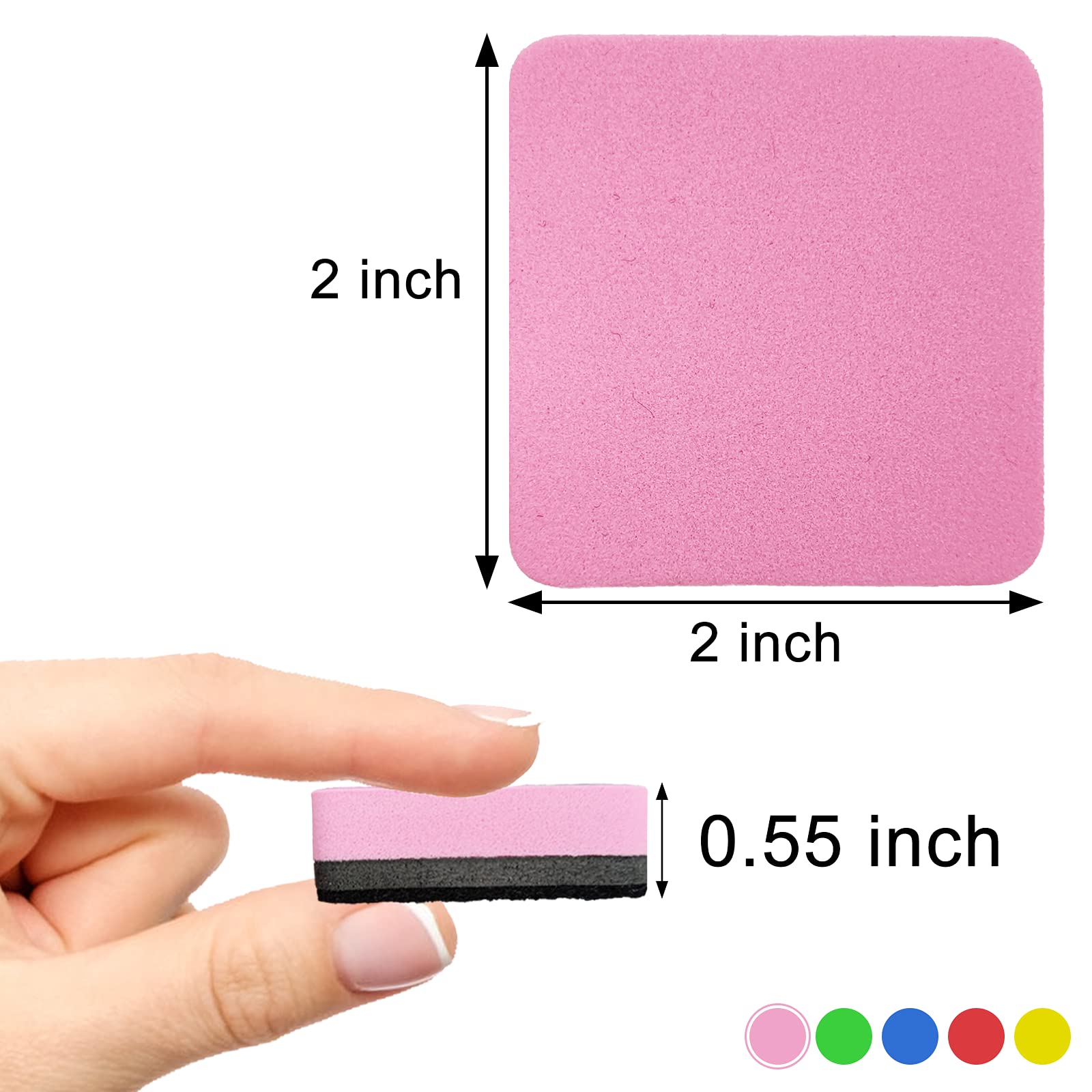 OWLKELA 30 Pack Magnetic Whiteboard Erasers for Kids & Adults - Dry Erase Board Cleaner for Soft Whiteboards, Glass Whiteboards & Classroom Boards | Perfect for Office, School & Home Use