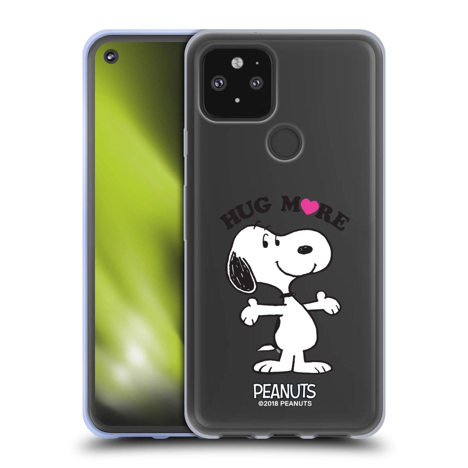 Official Snoopy Hug Soft Gel Case for Google Pixel 5 5G - Cute Phone Cover for Fans
