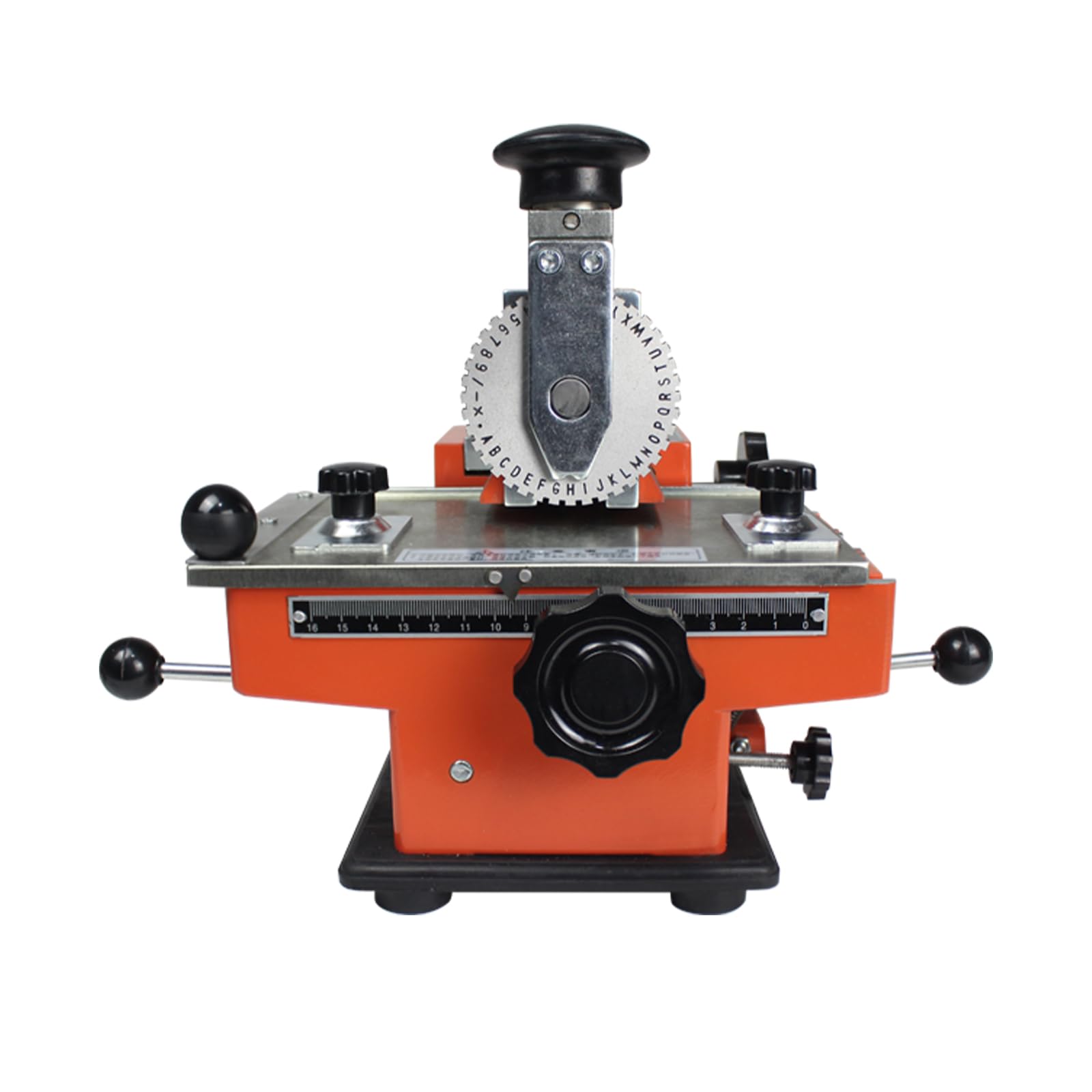 CNCTOPBAOS Semi-Automatic Metal Nameplate Marking Machine - Manual Embossing Press for Copper, Aluminum, Stainless Steel, Wood, Plastic & PVC Cards (4mm) - Perfect for Dog Tags, ID Badges & Industrial Labeling