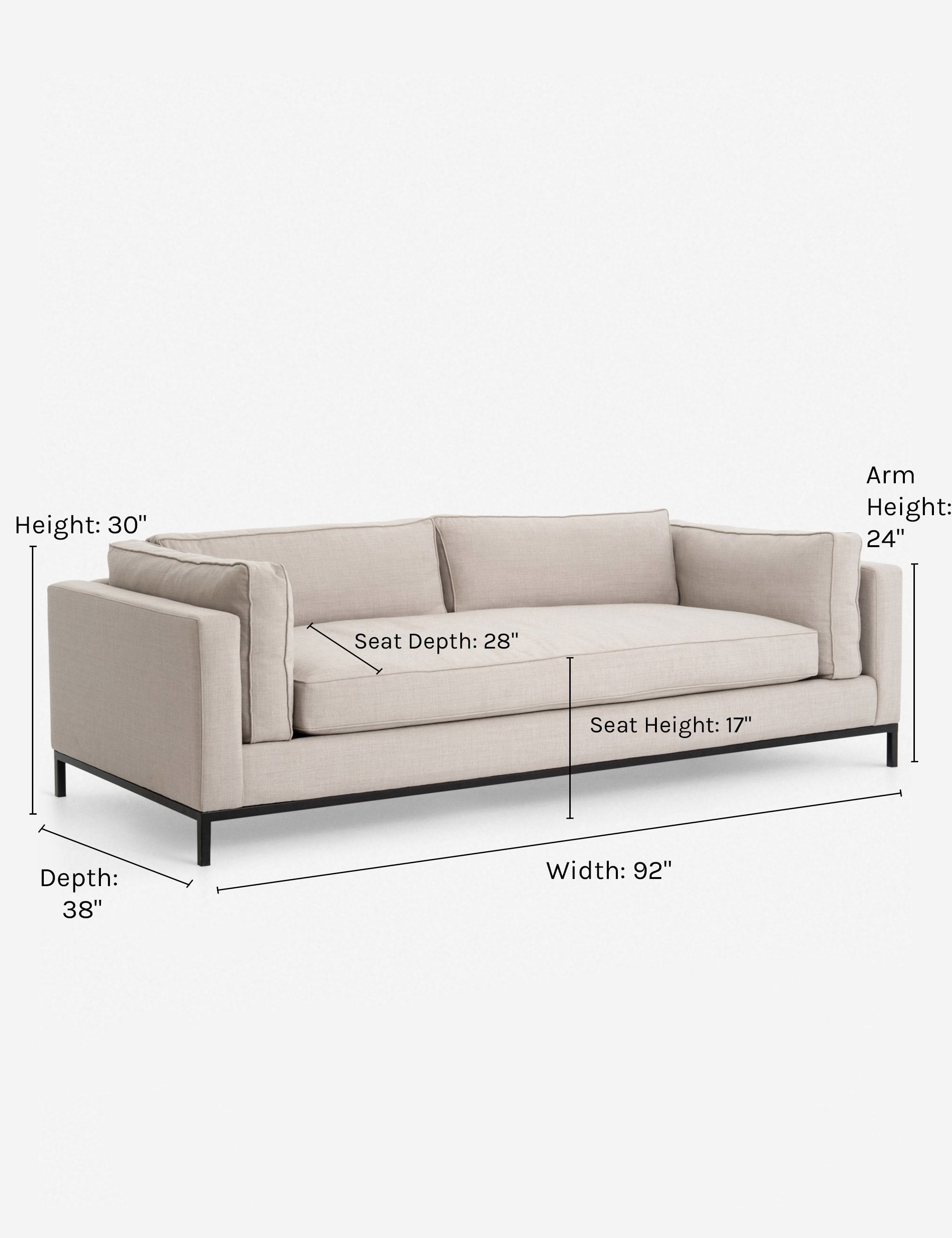 Comfortable Cami Sofa - Modern Living Room Furniture for Small Spaces - Perfect for Apartments, Studios & Cozy Homes
