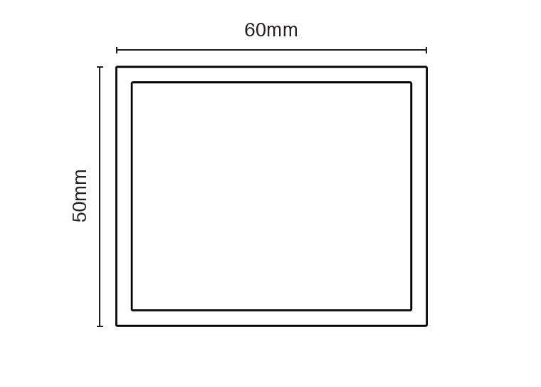 Right Slotted Gate Side Frame 60mm x 50mm with 9mm Spacing - 5800mm Long for Fencing and Industrial Applications