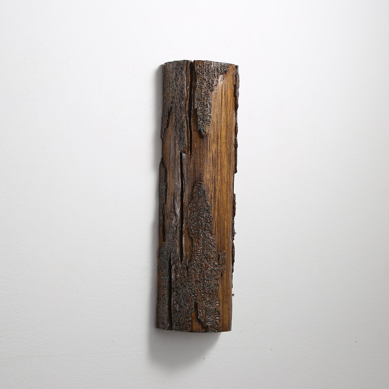 Broken Bark Wall Light - Rustic Wooden Sconce for Indoor & Outdoor Decor - Perfect for Living Room, Bedroom, Patio, and Garden Lighting