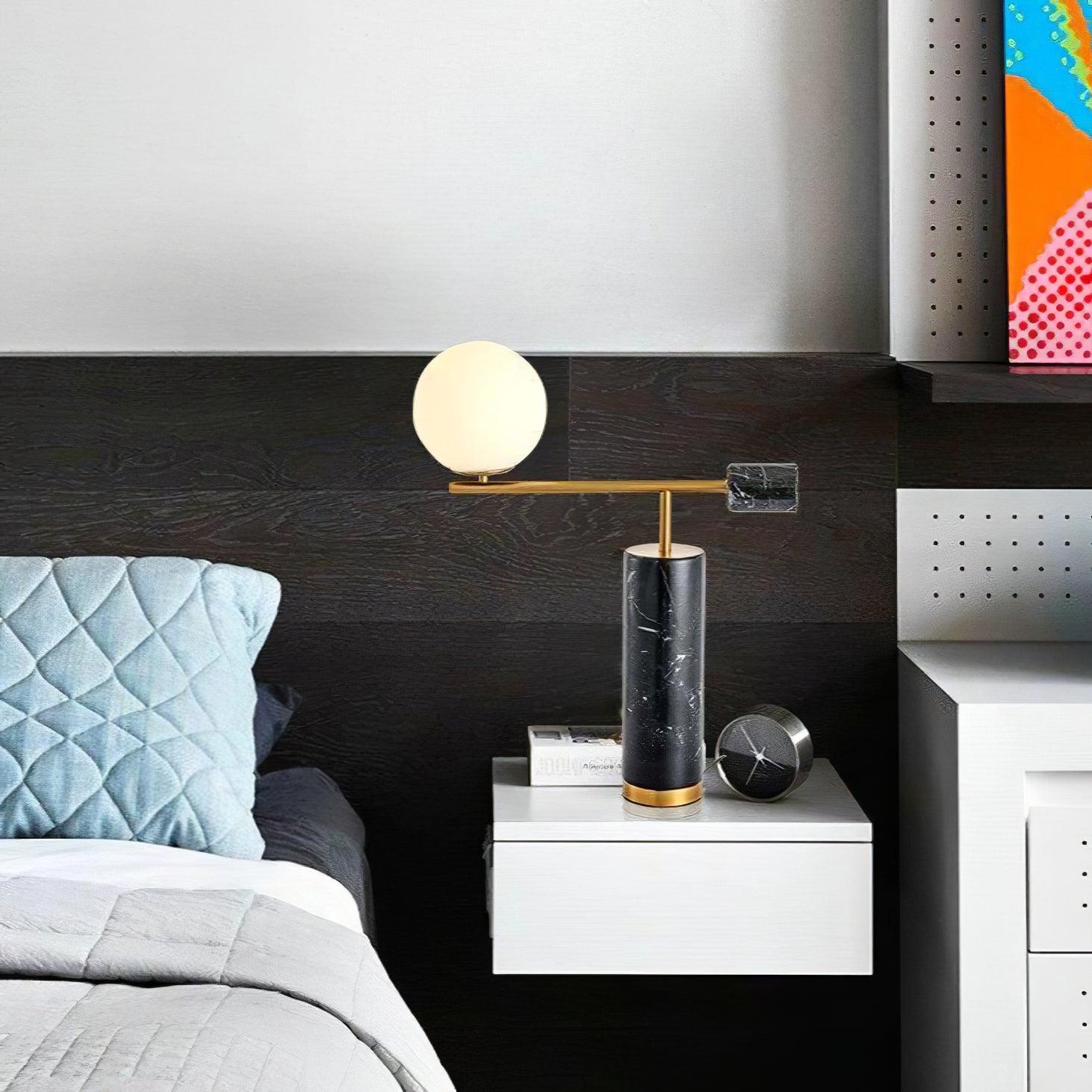 Bendik Ceramic Desk Lamp - Modern Minimalist LED Table Light for Home Office, Bedroom, and Study Room - Perfect for Reading, Working, and Decor