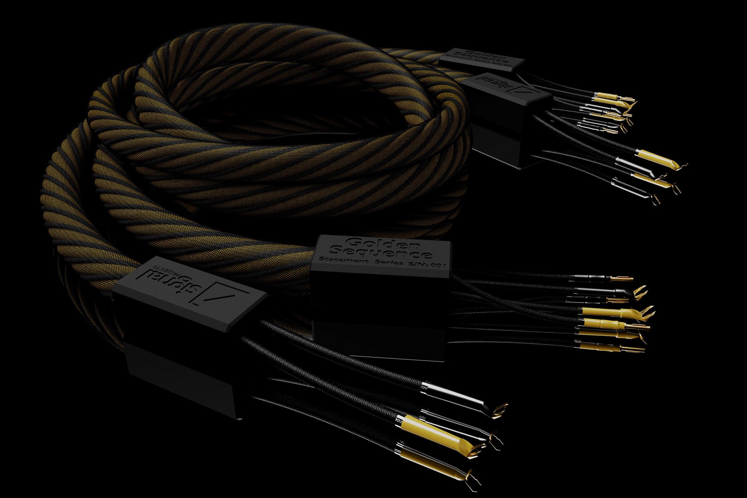 Premium Golden Sequence Speaker Cable by Signal Projects - High-Quality Audio Cable for Home Theater, Studio, and Hi-Fi Systems