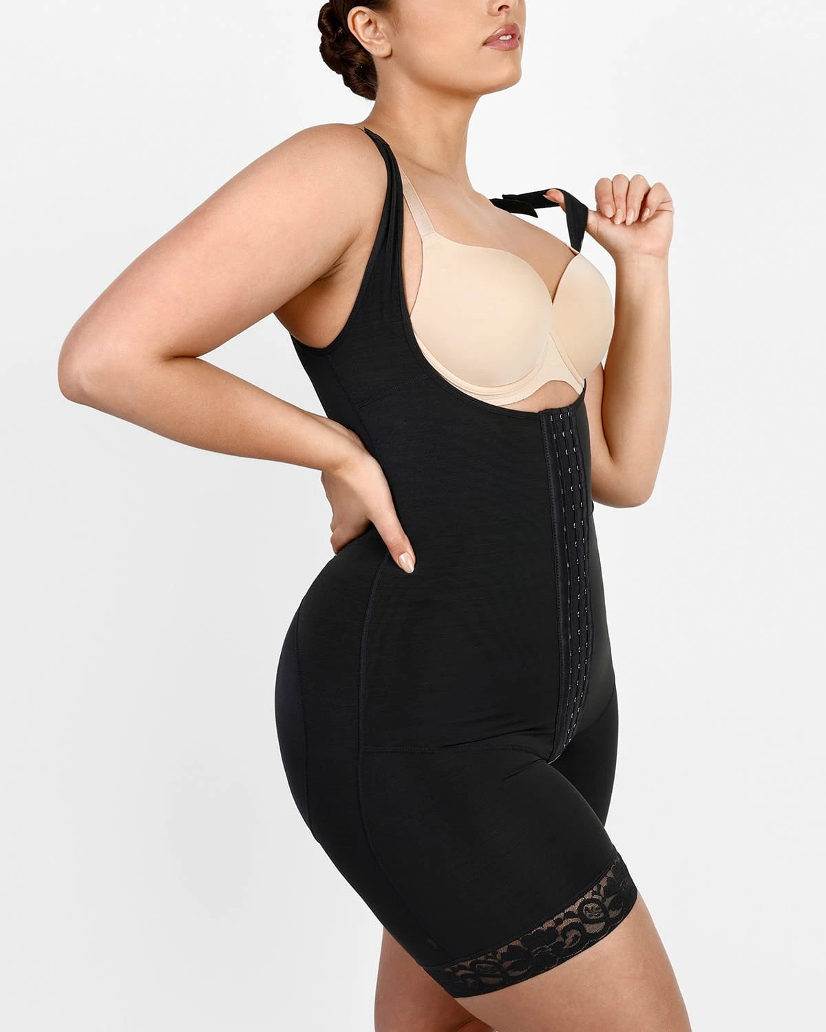 AirSlim® Mid Thigh Open Bust Body Shaper for Women - Slimming Shapewear for Tummy Control & Thigh Support - Perfect Under Dresses or Formal Wear