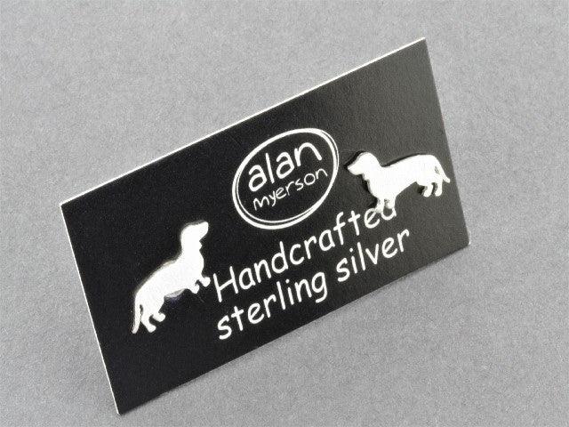 Sterling Silver Dachshund Dog Stud - Perfect for Pet Jewelry, Gifts, and Dog Lovers - Ideal for Everyday Wear and Special Occasions
