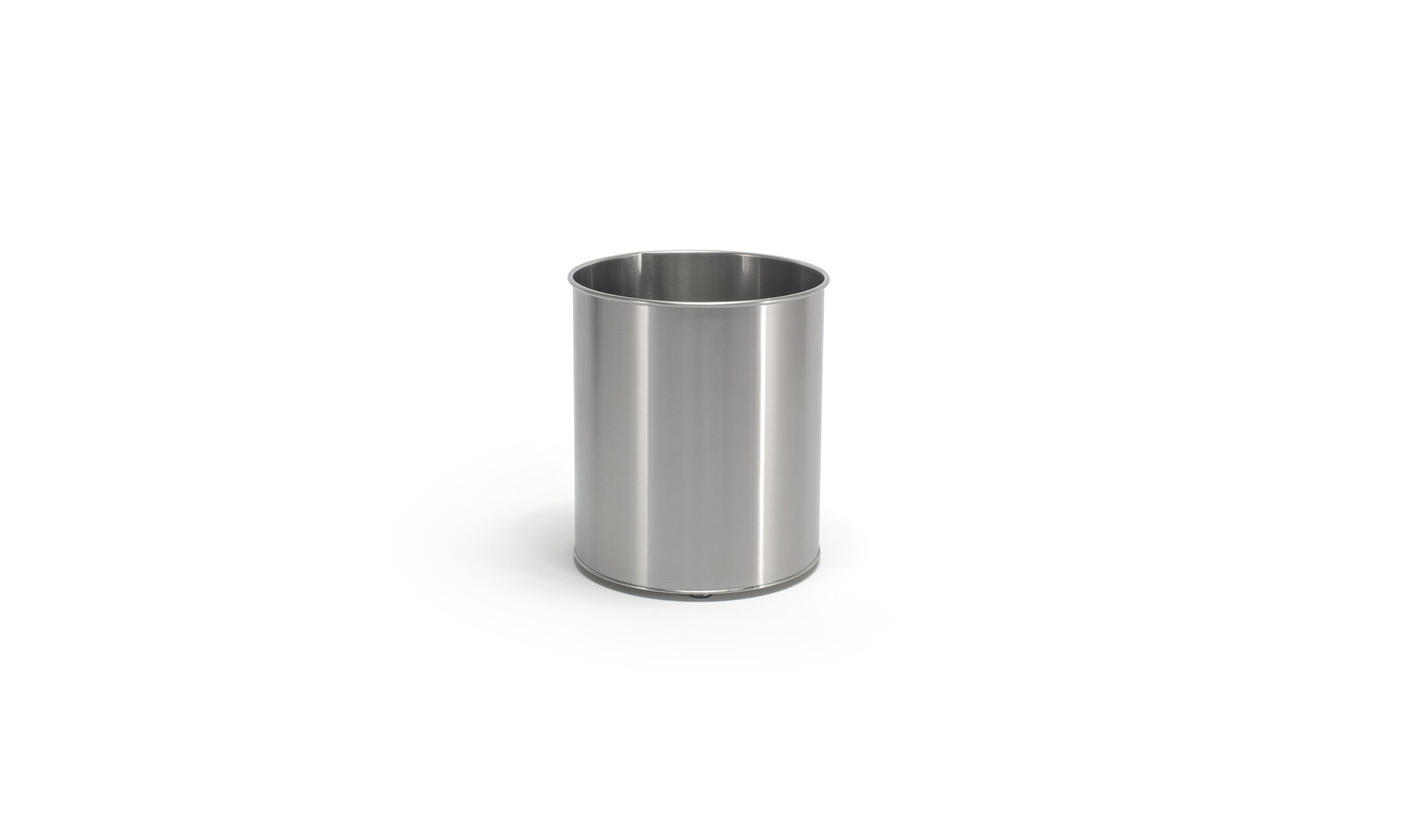 Premium Brushed Stainless Steel Trash Can - 7 Quart Small Waste Basket Set of 4 - Perfect for Office, Bathroom, Kitchen & Bedroom Waste Disposal