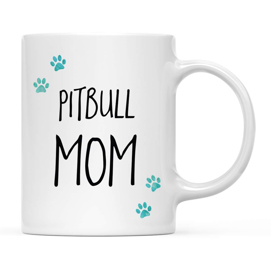 Funny Dog Mom Coffee Mug - 11oz Pitbull Dog Lover Gift with Pawprint Design, Includes Gift Box | Perfect for Christmas, Birthday & Mother's Day Gifts | Great for Coffee, Tea & Office Use