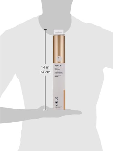 Cricut Everyday Iron-On Vinyl Roll - 24 Inch (61cm) Gold Heat Transfer for DIY T-Shirts, Bags & Crafts - Perfect for Custom Apparel & Home Decor Projects