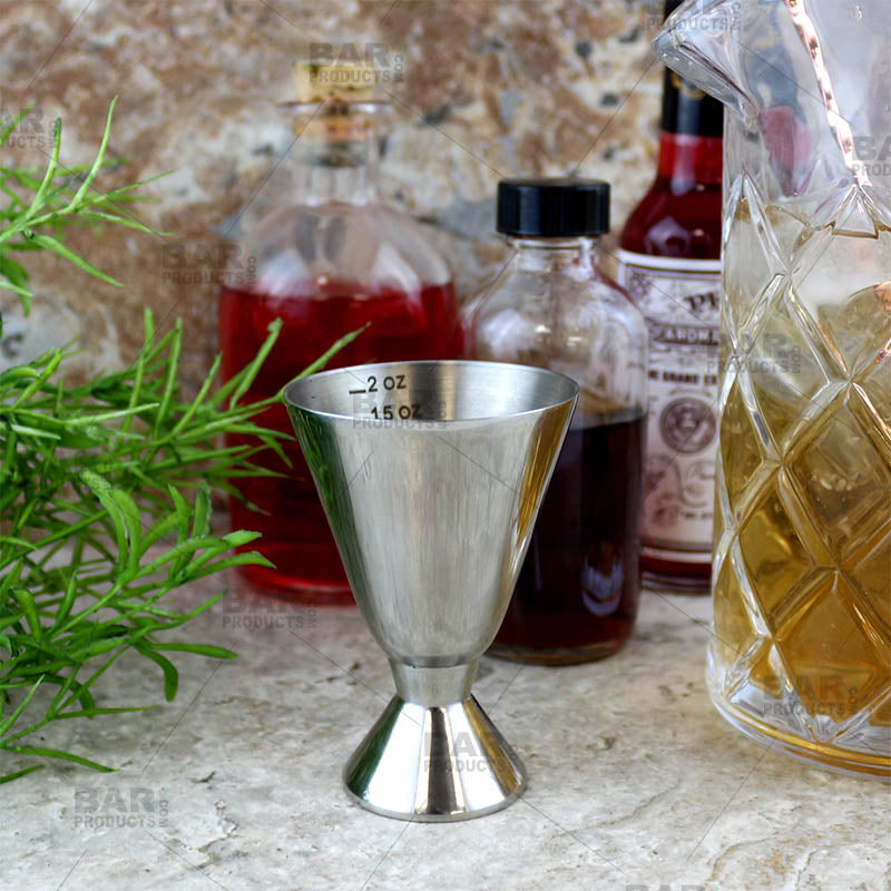 BarConic® Professional Heavy Weighted Stainless Steel Jigger - Perfect for Cocktail Making, Bartending & Home Mixology