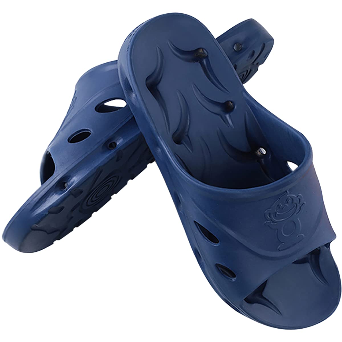 BAI HOU Non-Slip Shower Sandals for Men and Women - Quick Drying Bathroom Slippers with Drain Holes, Soft EVA Sole Gym Slippers, Open Toe House Slippers for Bathroom, Poolside & Spa Use