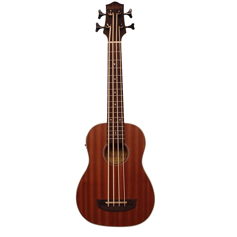 Babilon Ukulele Bass - Professional Uke Bass Guitar with Natural Wood Finish - Perfect for Beginners, Travel & Live Performances