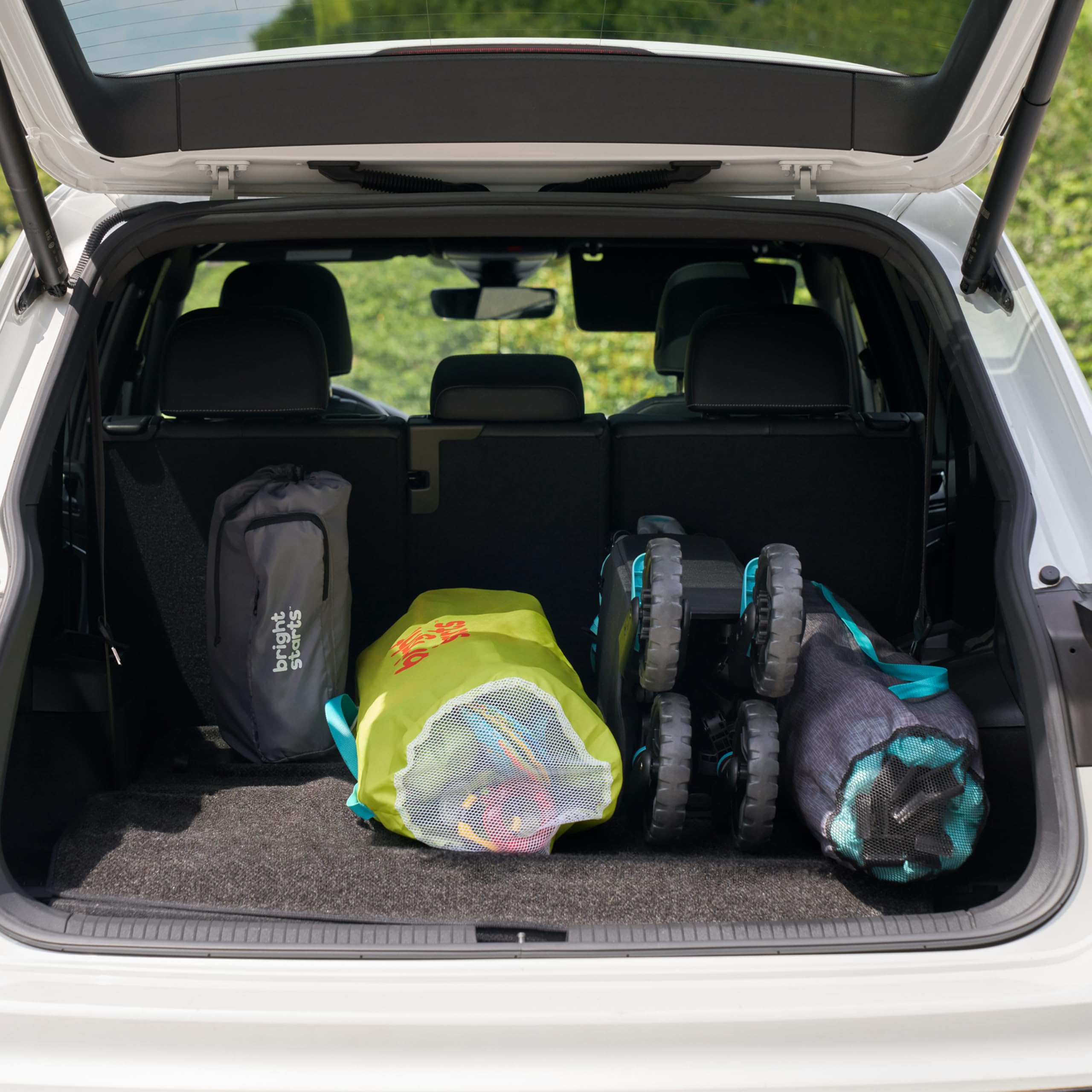 Ingenuity Pop 'N Ride Lightweight Stroller Wagon for 2 Kids - Summer-Ready with Face-to-Face Seats, 3-Point Harnesses & Sun Canopy | Perfect for Beach Outings, Park Visits & Family Travel