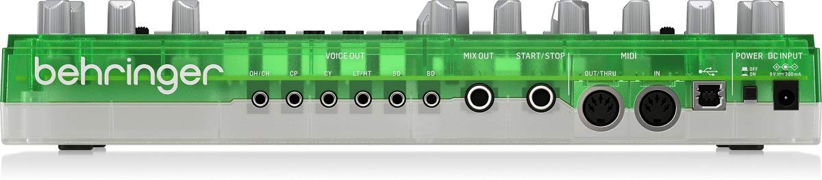 Behringer RD-6-LM Analog Drum Machine - Lime Translucent | Professional Electronic Music Production Tool for DJs & Producers | Perfect for Live Performances & Studio Recording