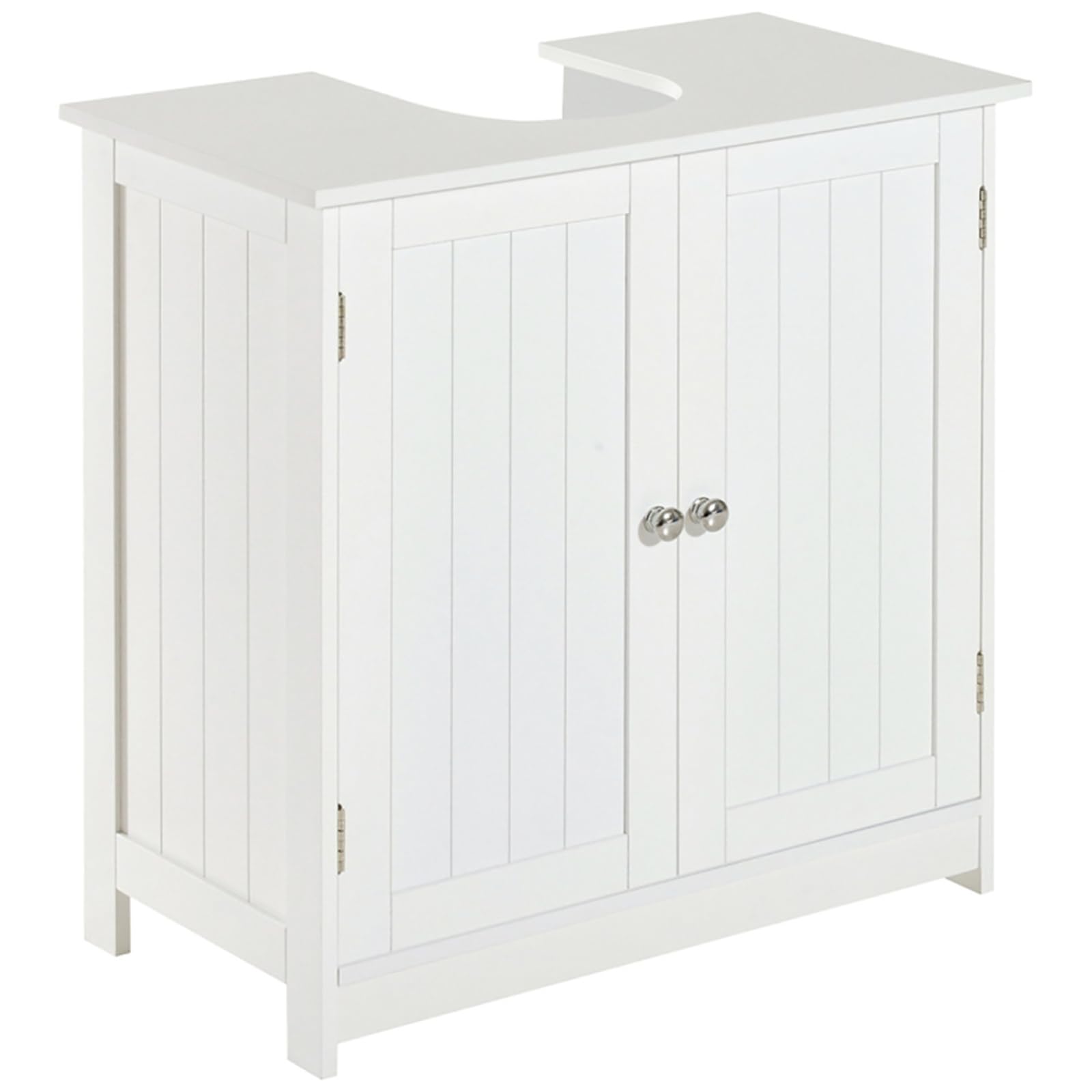 Modern White Bathroom Vanity Cabinet Without Sink - Pedestal Sink Storage Organizer for Small Bathrooms | Perfect for Powder Rooms, Guest Baths & Apartment Bathroom Storage Solutions