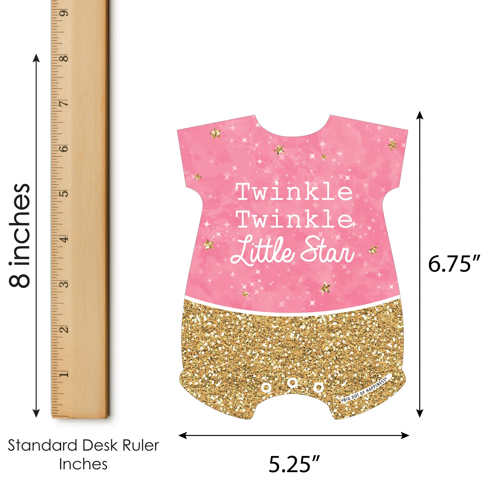 Twinkle Twinkle Little Star Baby Shower Bingo Game Set - 18 Pink Picture Bingo Cards & Markers - Fun Baby Shower Activity for Girls & Toddlers - Perfect for Birthday Parties & Nursery Decor