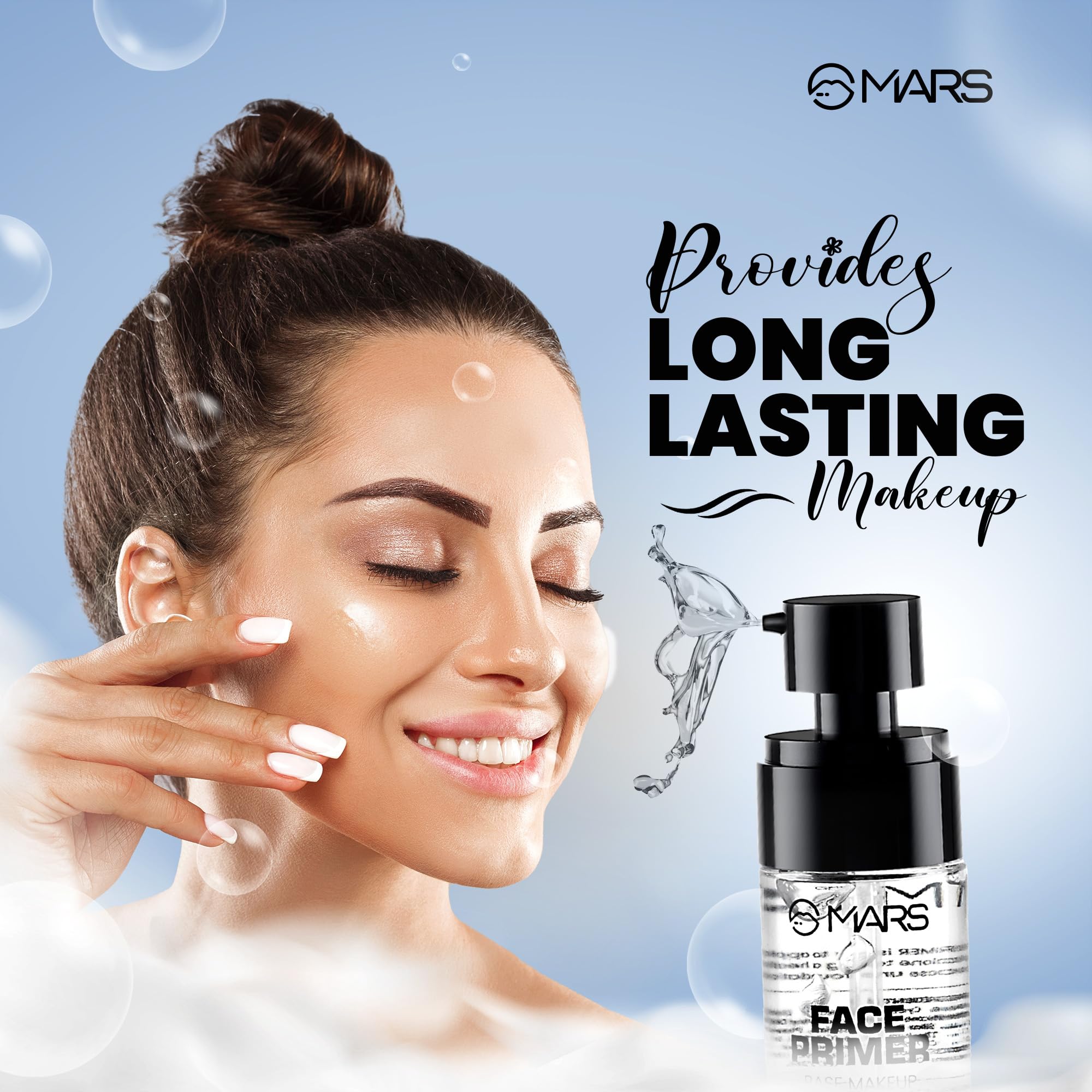 MARS Face Primer with Adbeni Kajal - Long Lasting Makeup Base & Eyeliner Set for Flawless Look | Perfect for Daily Makeup, Party & Special Occasions