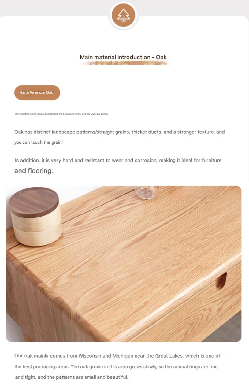 Solid Oak and Poplar Wood Office Desk - Long Executive Workstation for Home & Office - Perfect for Remote Work, Study, and Professional Workspaces