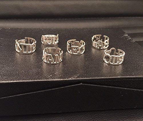 Personalized Sterling Silver Name Cut Ring - Custom Initial Ring for Women & Men - Perfect for Engagements, Anniversaries & Gifts