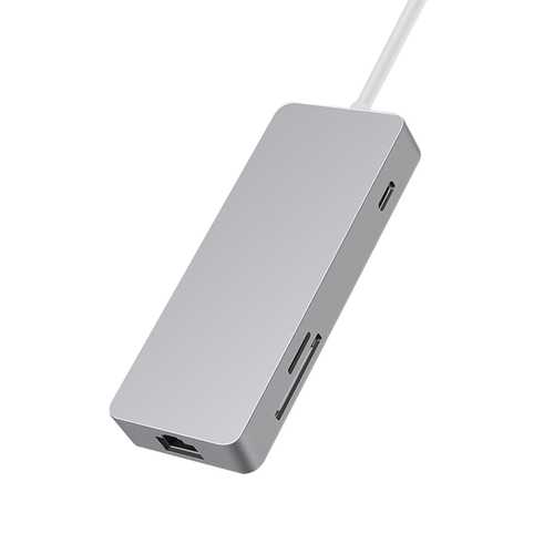7-in-1 USB C Hub with HDMI, USB 3.0 Ports, Ethernet, SD/TF Card Reader - Multi-Port Adapter for MacBook, iPad, Laptop - Perfect for Home Office, Travel & Video Conferencing