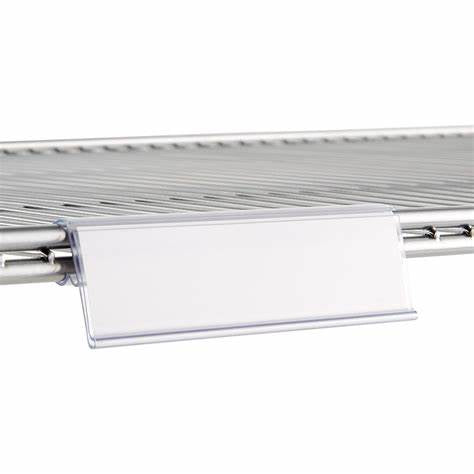Durable Plastic Label Holders for Organizing Files, Folders & Shelves - Perfect for Office, Home & Warehouse Use