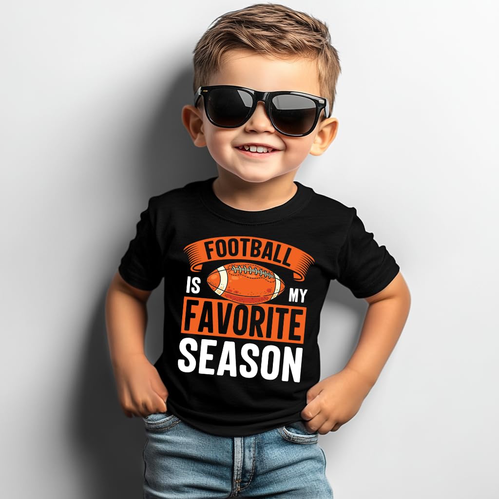 Game Day T-Shirts for Toddler Boys & Girls - Baseball & Football Themed Printed Tees (2-6T) - Perfect for Sports Events, Birthday Parties & Casual Wear
